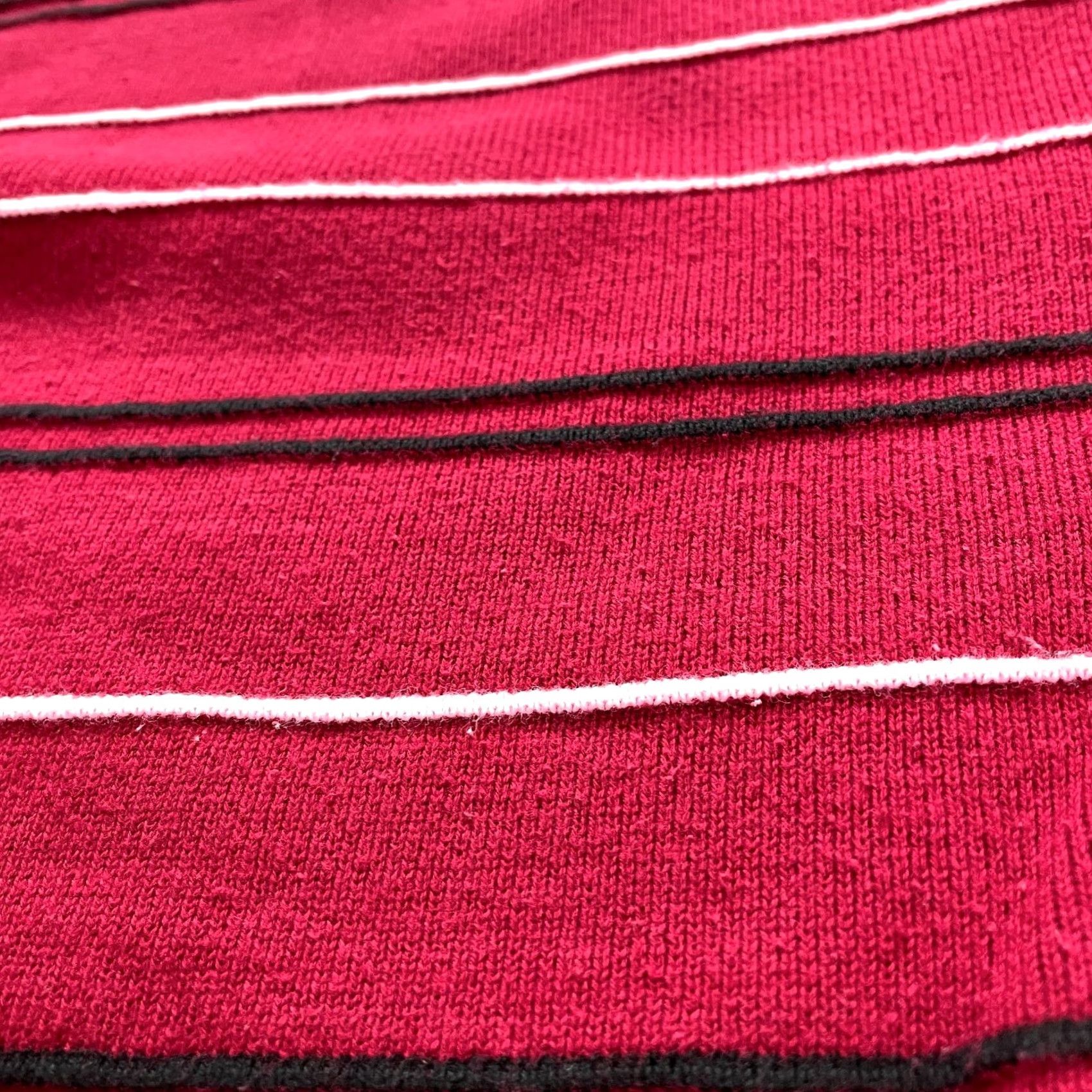 Vintage VINTAGE Style&co Cardigan Sweater Womens 2X Red Striped Button Up Knit Crew Neck Beaded Long Sleeve Casual Size XXL / US 16-18 / IT 52-54 - 7 Thumbnail