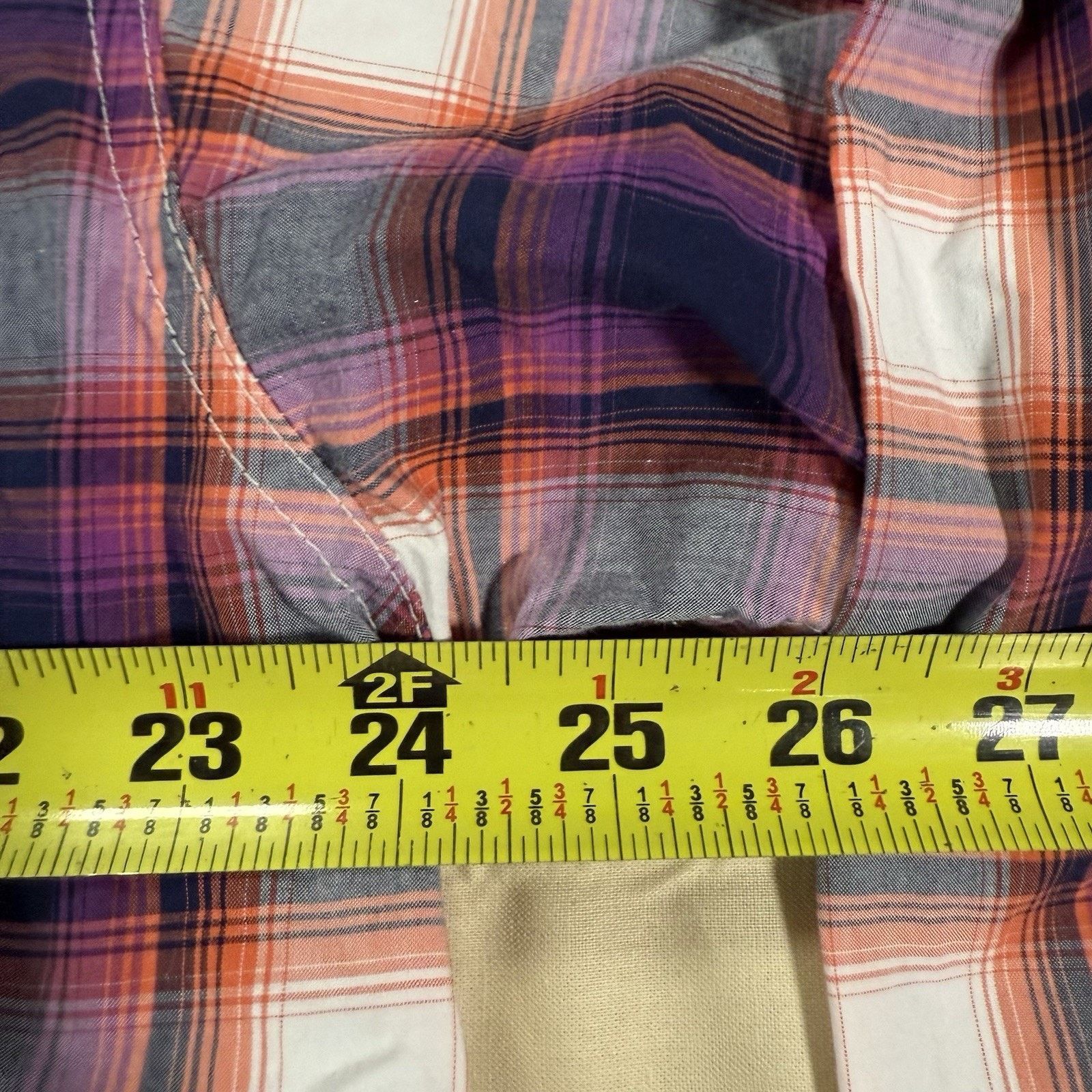 CINCH Cinch Mens XL Button Shirt Long Sleeve Classic Purple Plaid Size US XL / EU 56 / 4 - 6 Thumbnail