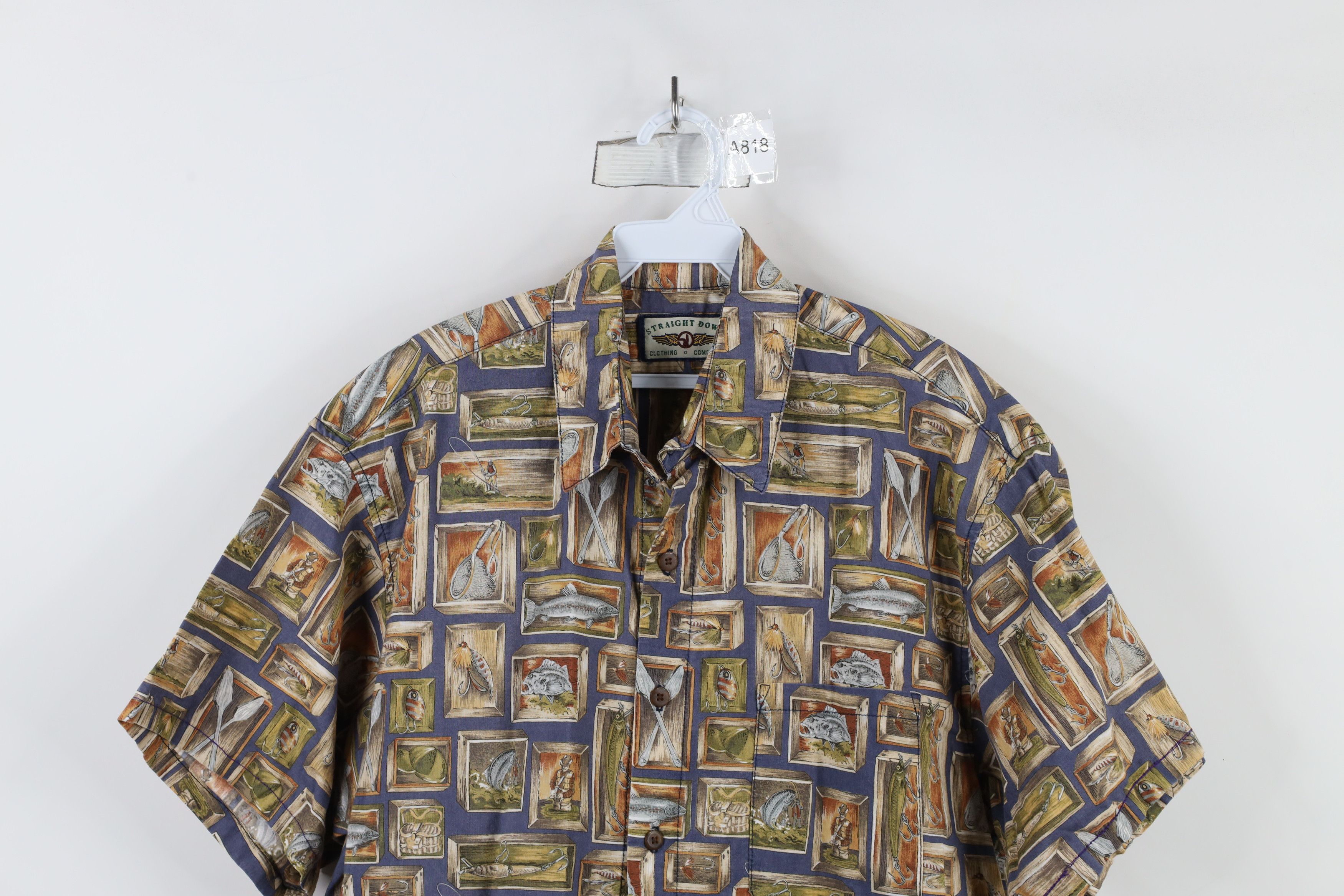 Vintage Vintage 90s Streetwear Print Short Sleeve Button Shirt USA Size US L / EU 52-54 / 3 - 2 Thumbnail
