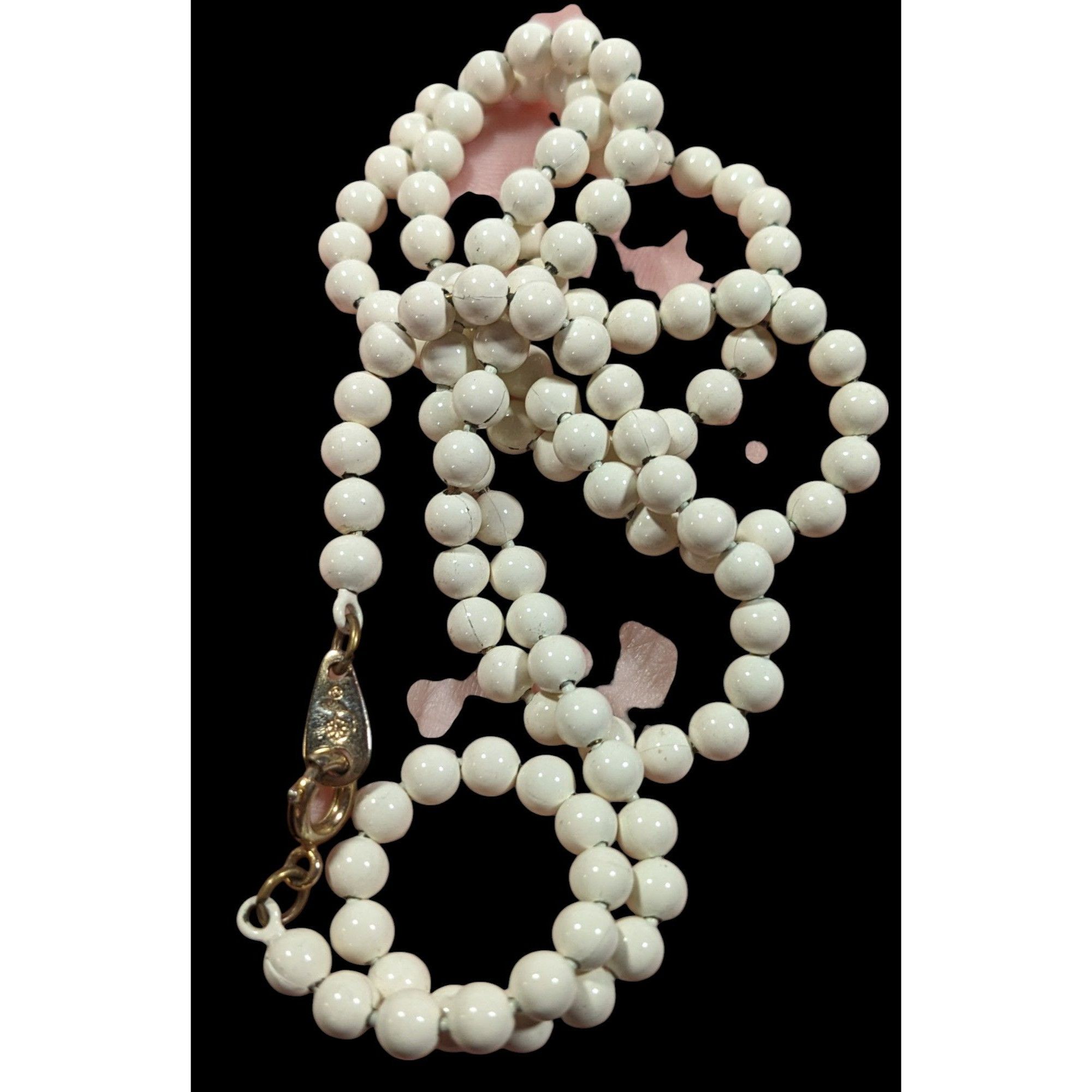 Other Vintage 80s Ooops A Daisy White Enameled Metal Beaded Neckla Size ONE SIZE - 5 Thumbnail