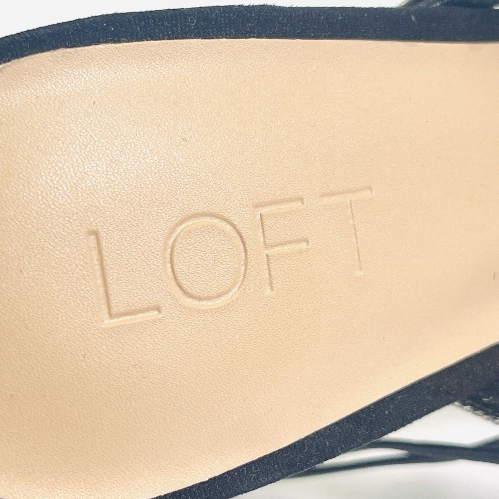 Loft LOFT Women’s Velvet Sparkle Bow Black Sandals Size US 9 / IT 39 - 6 Thumbnail