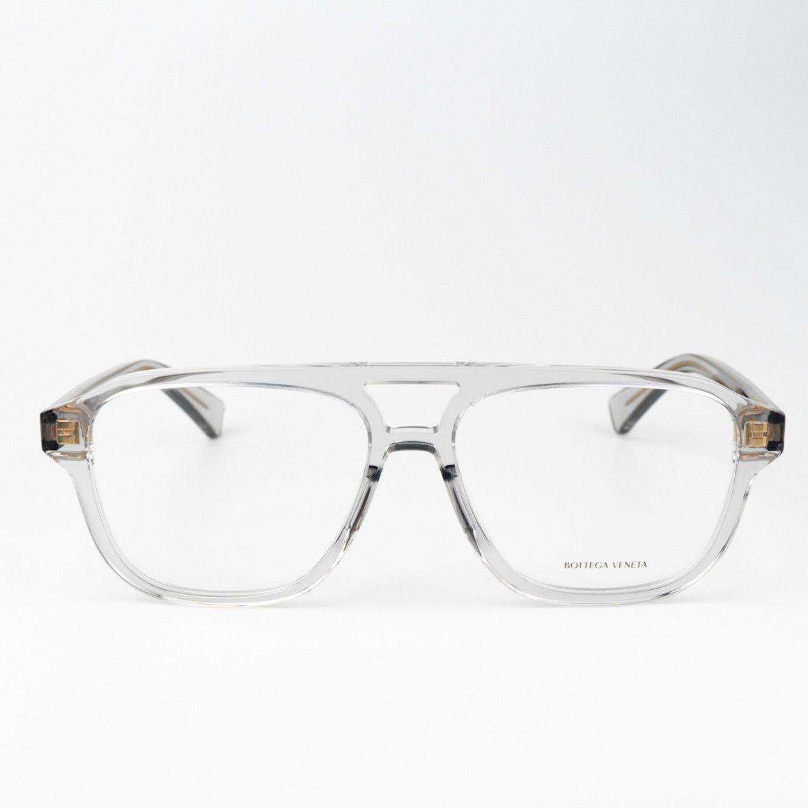 Bottega Veneta NEW Bottega Veneta BV1294O 004 Grey Pilot Unisex Eyeglasses Size ONE SIZE - 3 Thumbnail