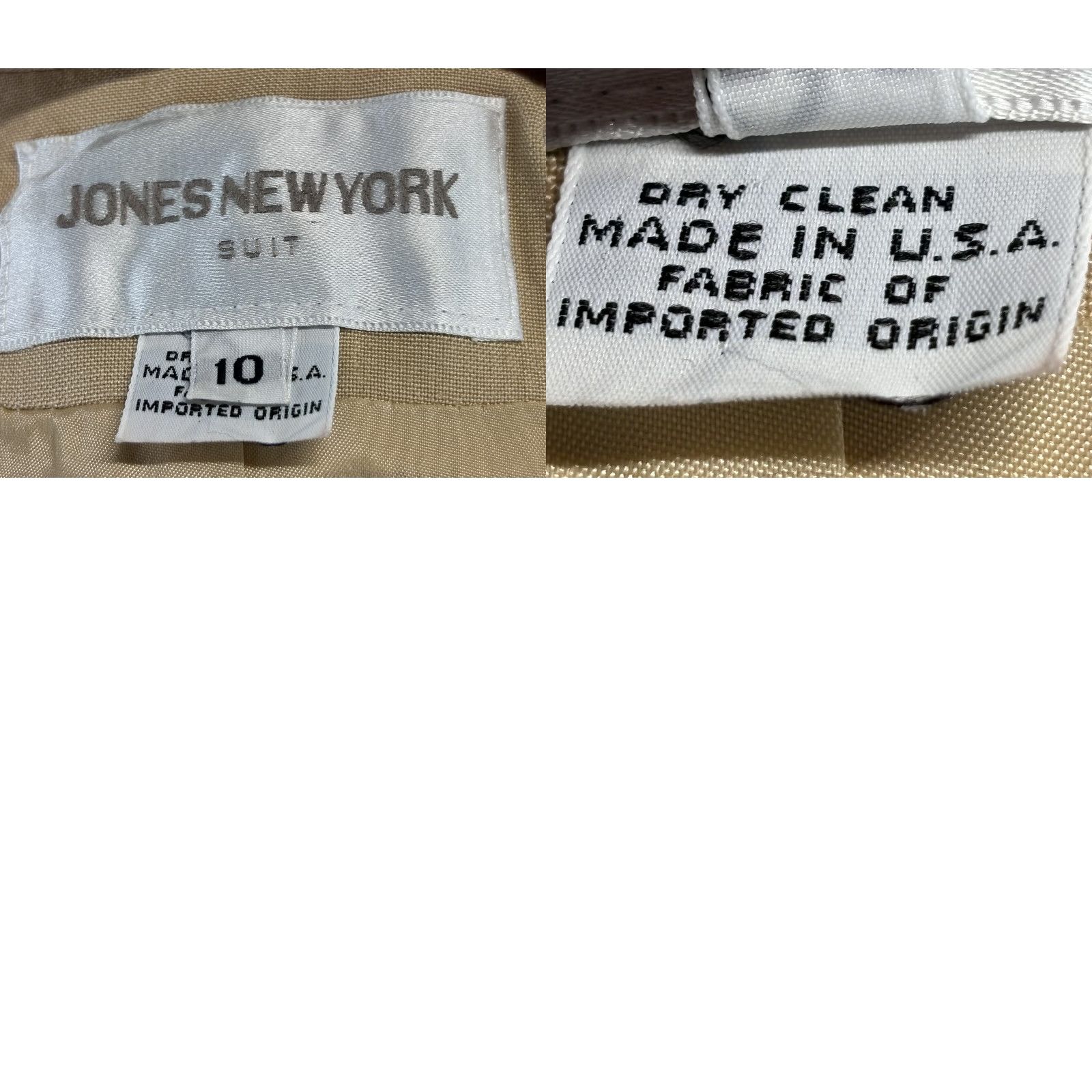 Jones New York VINTAGE Jones New York Blazer Jacket - Blazer, Women, Size 10, Beige Linen Blend, One-Button, Long Sleeve, USA Made, Academia Style Size L / US 10 / IT 46 - 8 Thumbnail