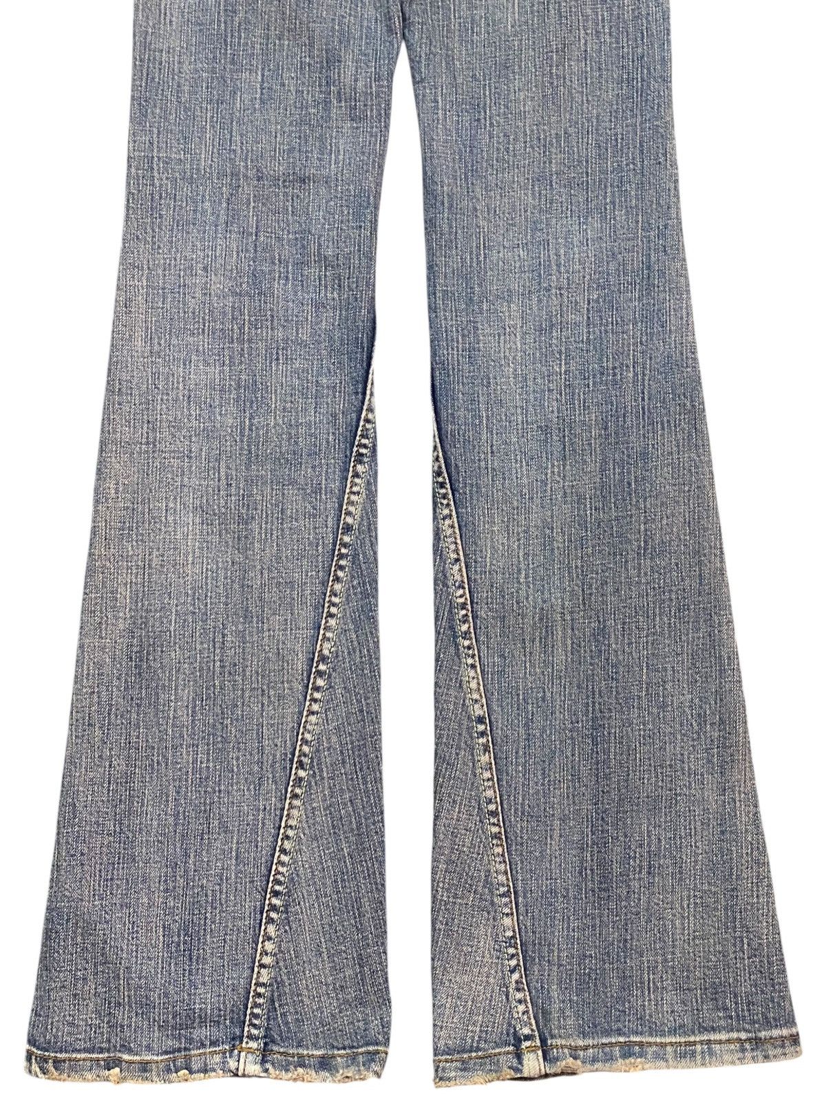 Japanese Brand Vintage Japanese Brand Zazie Mud Wash Distressed Flare Jeans Size 29" - 6 Thumbnail