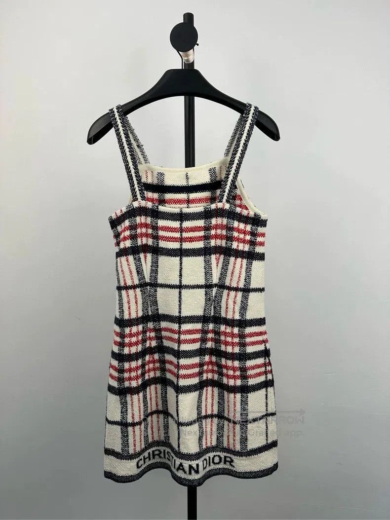 Dior Dior Wool Check Logo Sleeveless Dress . Size M / US 6-8 / IT 42-44 - 2 Thumbnail