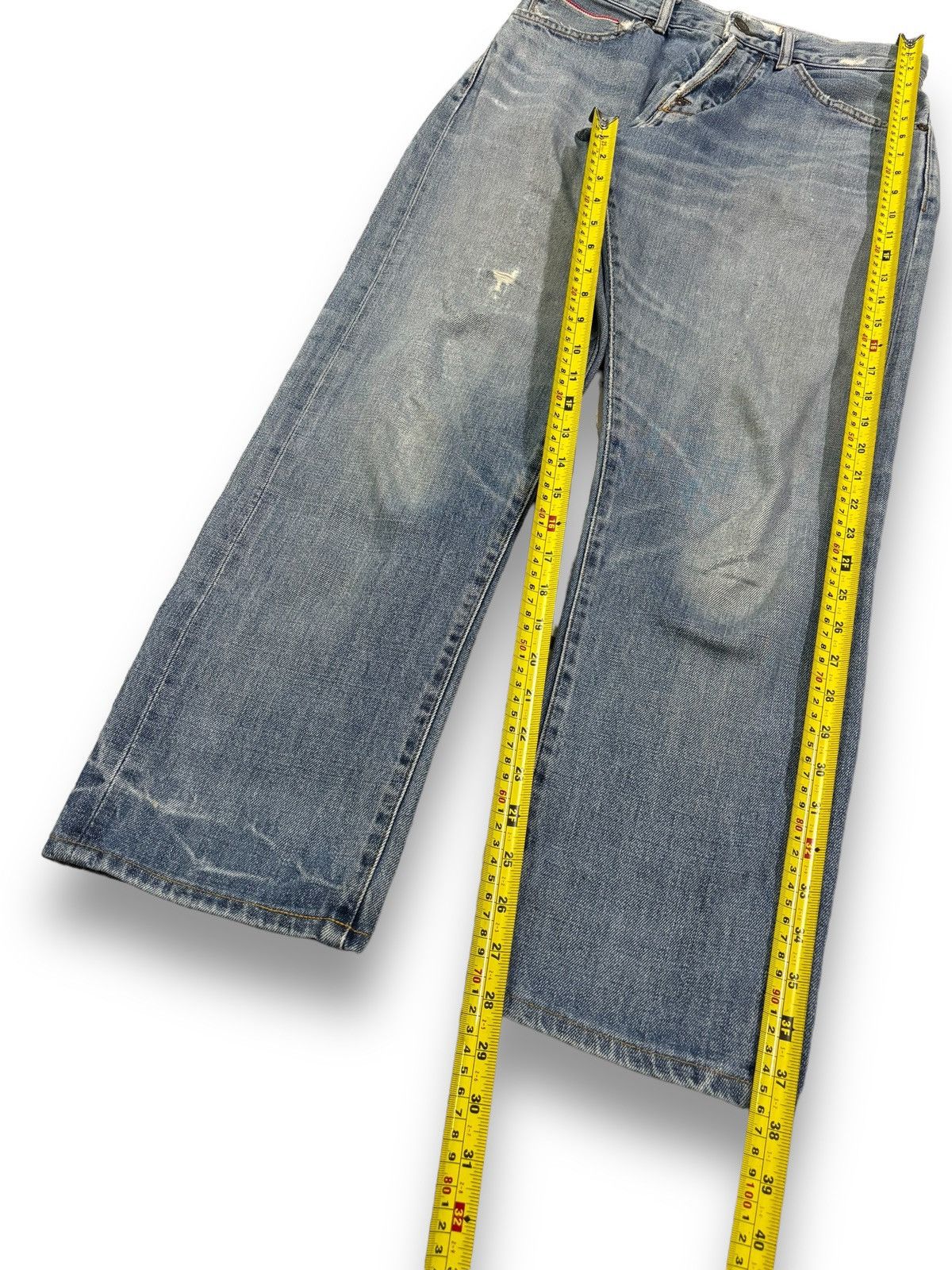 Japanese Brand Vintage Men Without A Country Selvedge Ripped Grunge Jeans Size US 29 - 16 Thumbnail