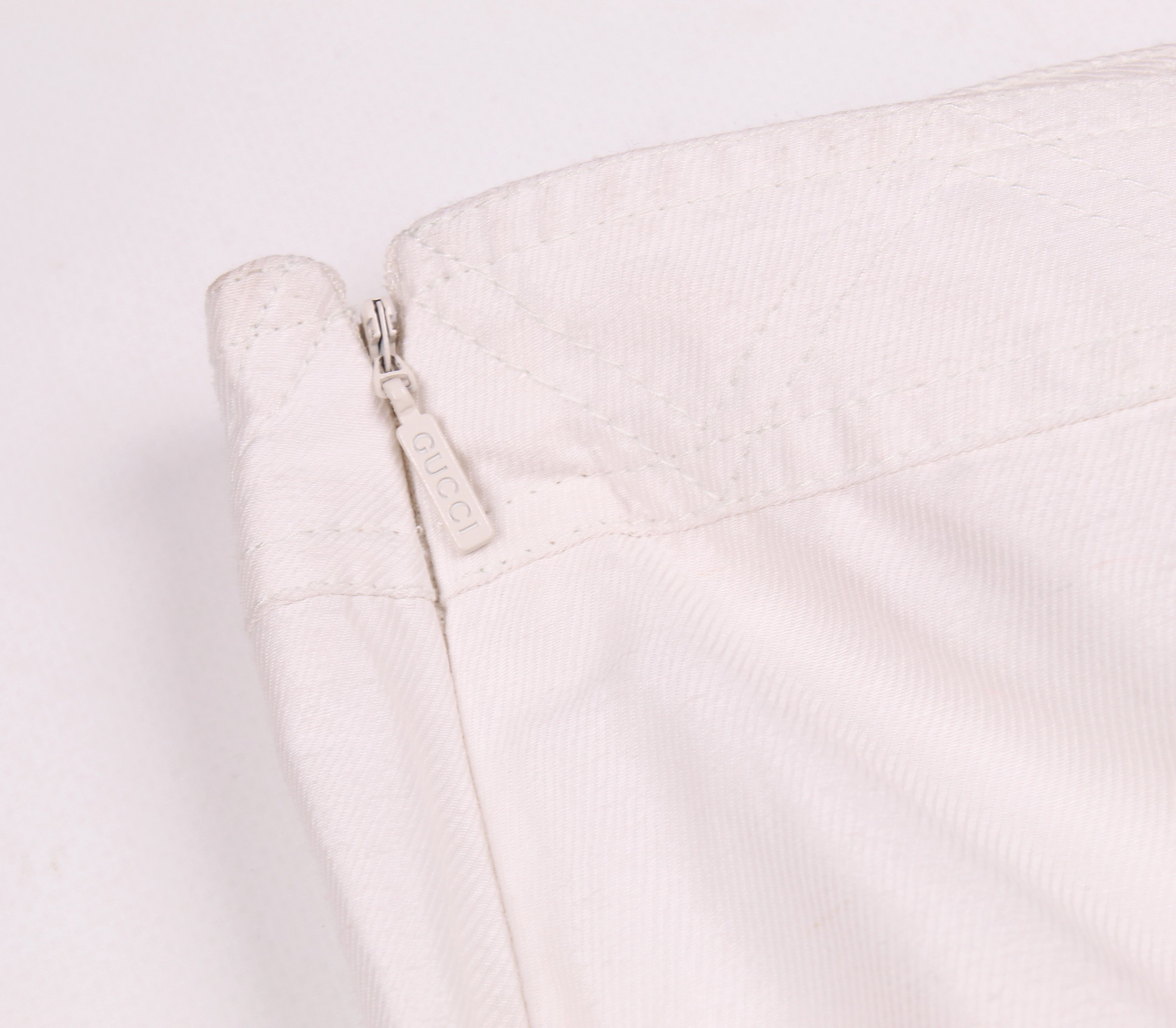 Gucci Gucci Vintage 2004 by Tom Ford Mini White Skirt Size 30" / US 8 / IT 44 - 5 Thumbnail