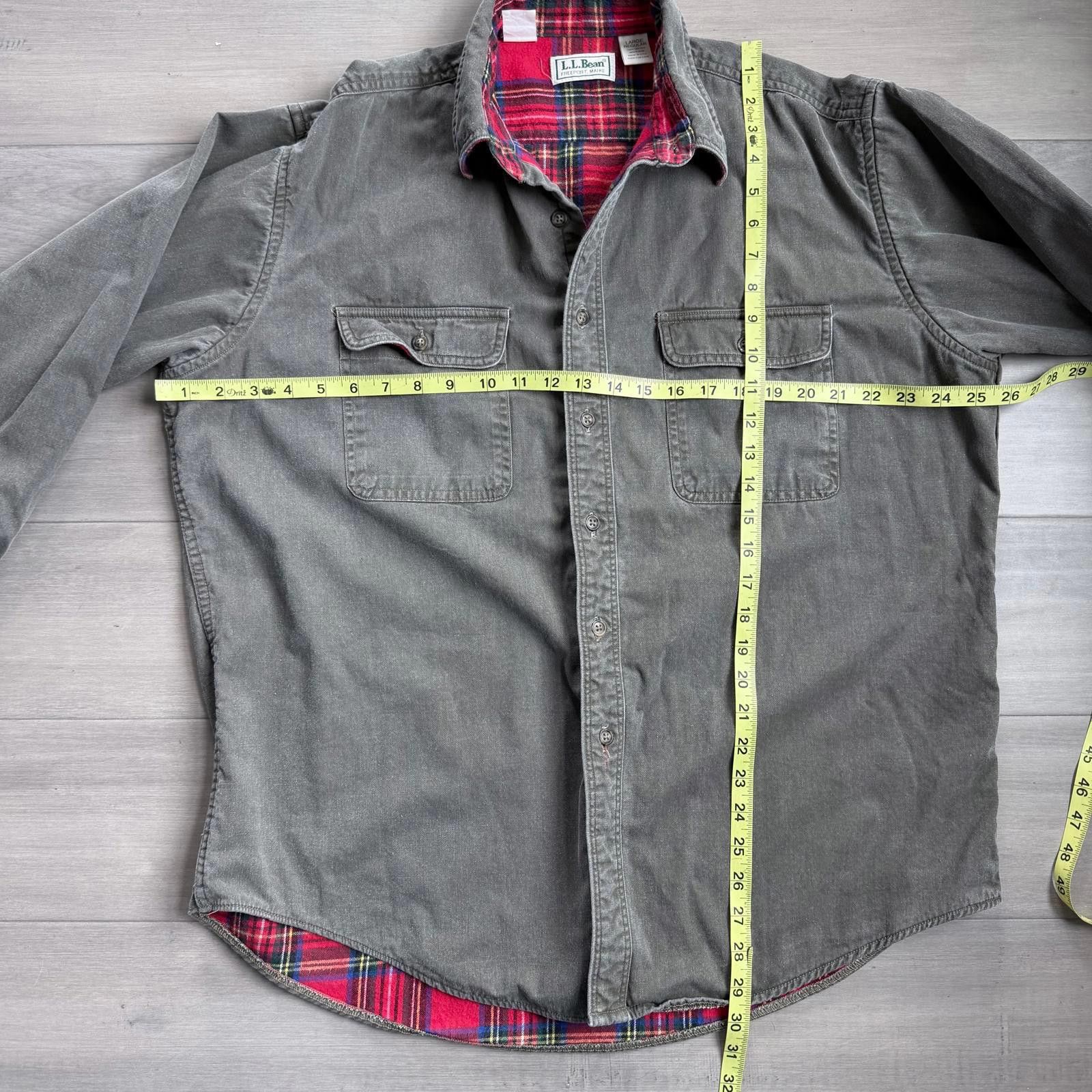 L.L. Bean Vintage L.L.Bean Button-Up Shirt Jacket | Red Plaid Size L Size US L / EU 52-54 / 3 - 4 Thumbnail