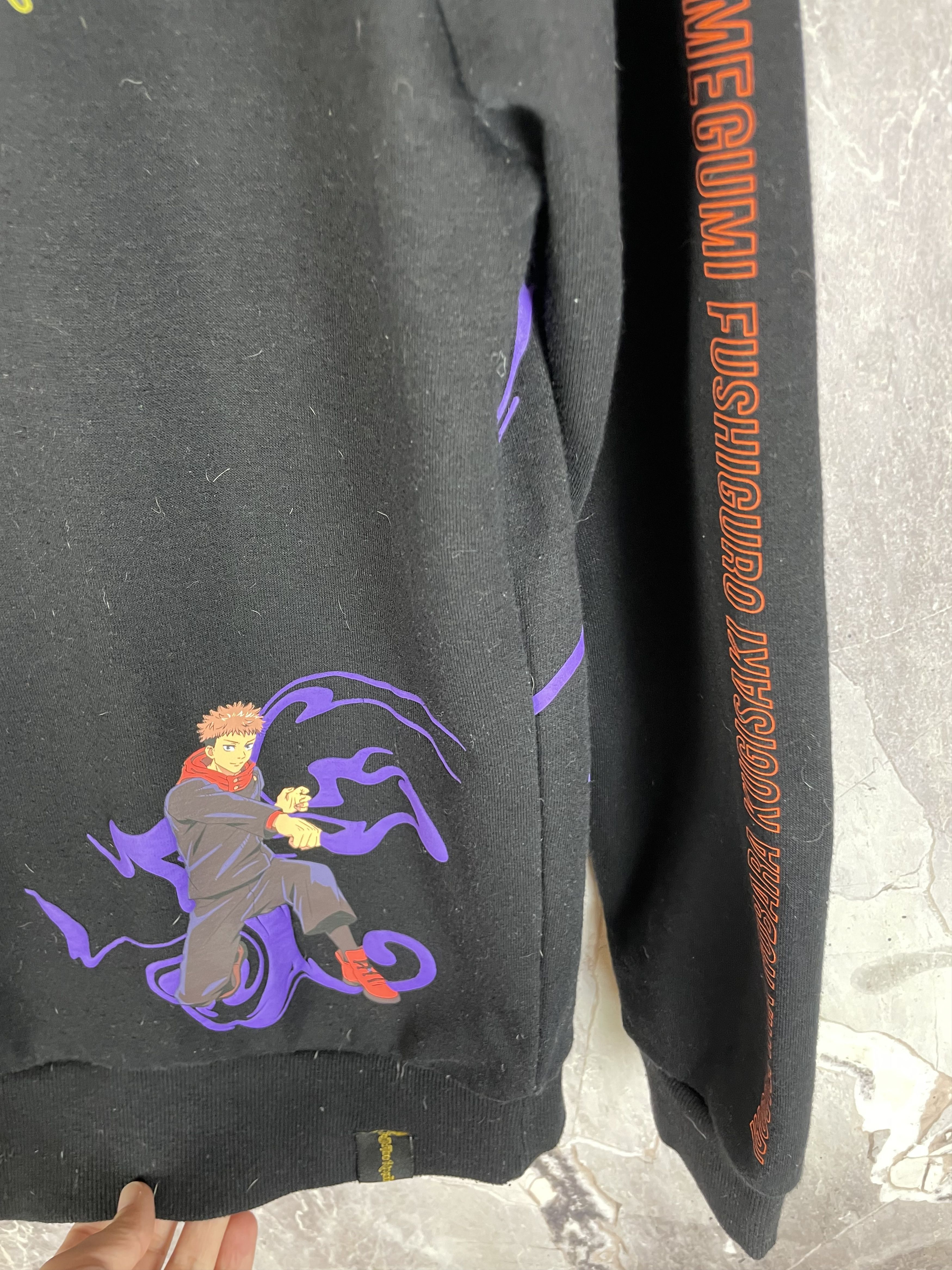 Other Y2K Black Jujutsu Kaisen Crunchyroll Anime Hoodie Size US L / EU 52-54 / 3 - 5 Thumbnail