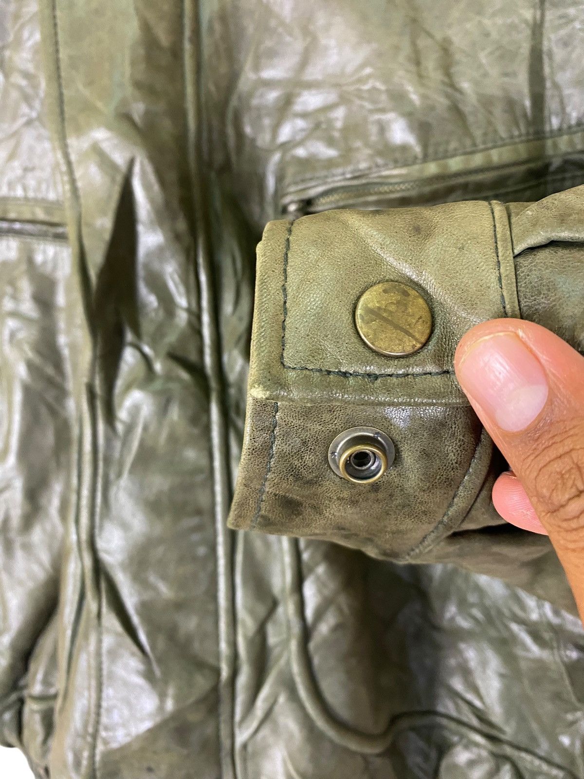 Vintage Leather The Jet Age Attached Fur Collar Flight Jacket Size US M / EU 48-50 / 2 - 11 Thumbnail