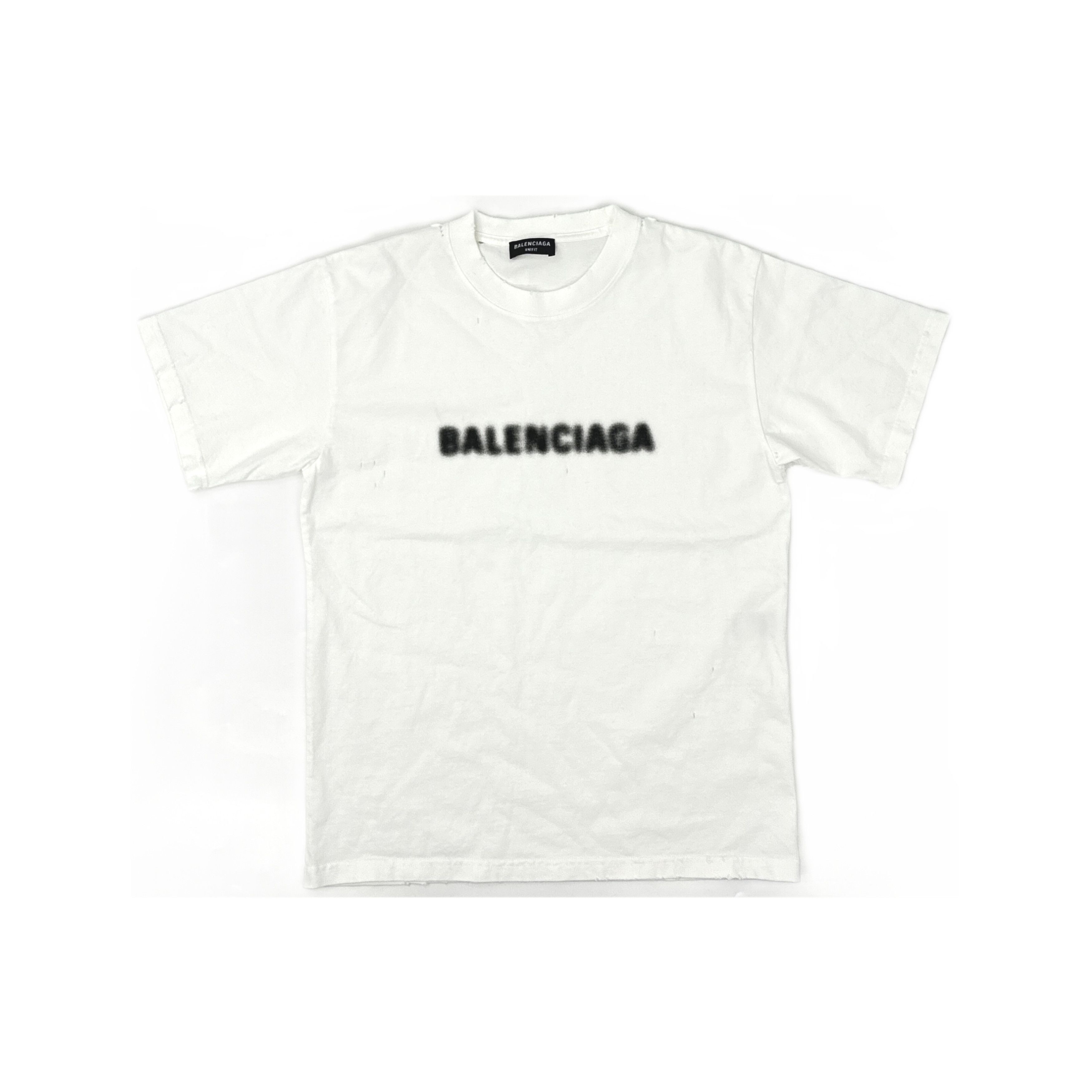 Balenciaga Balenciaga Blurry Logo T-Shirt Size L Size US L / EU 52-54 / 3 - 1 Thumbnail