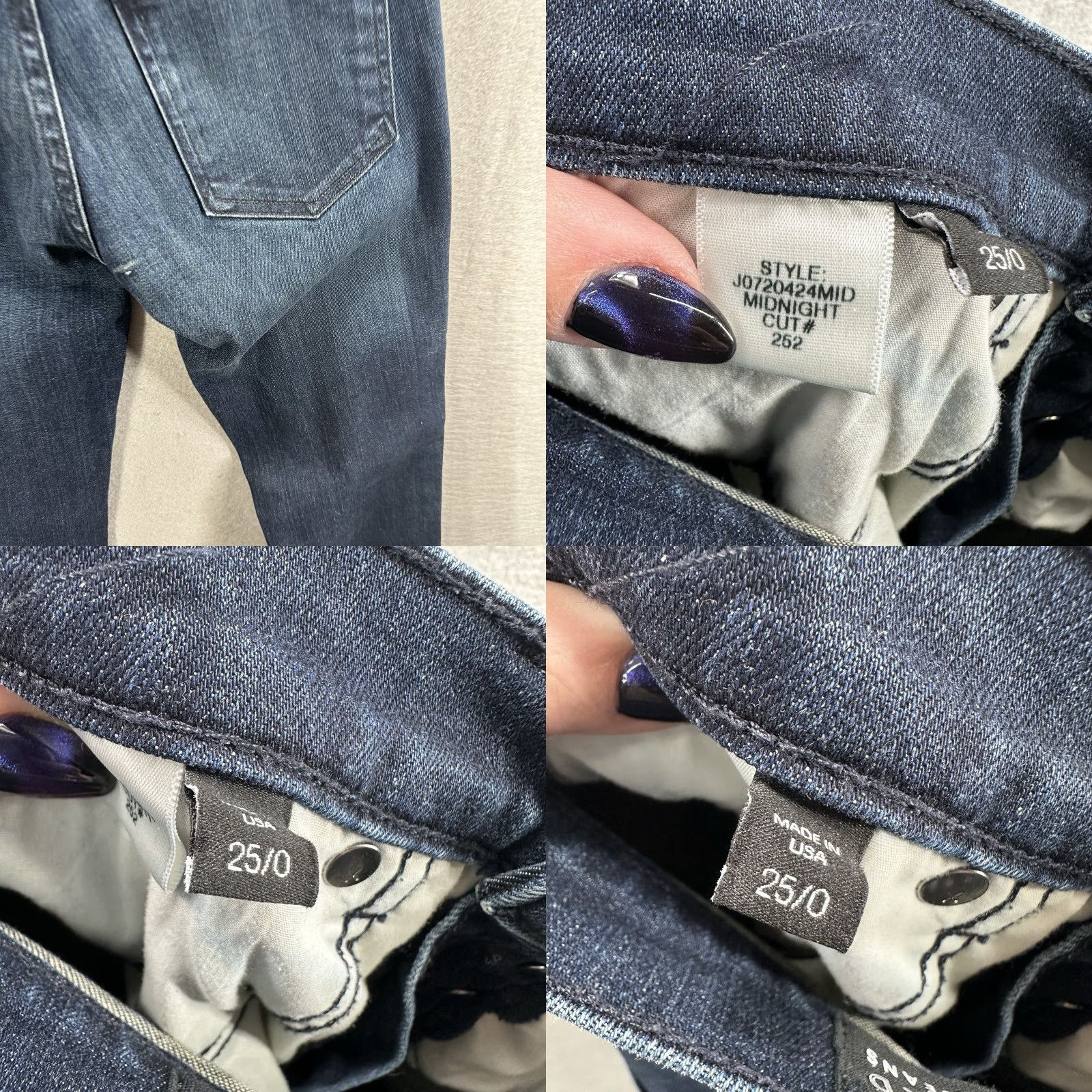 Veronica Beard VERONICA BEARD Debbie Jeans Skinny High Rise Exposed Button Fly 25 Blue Women Size 42" / US 20 - 9 Thumbnail