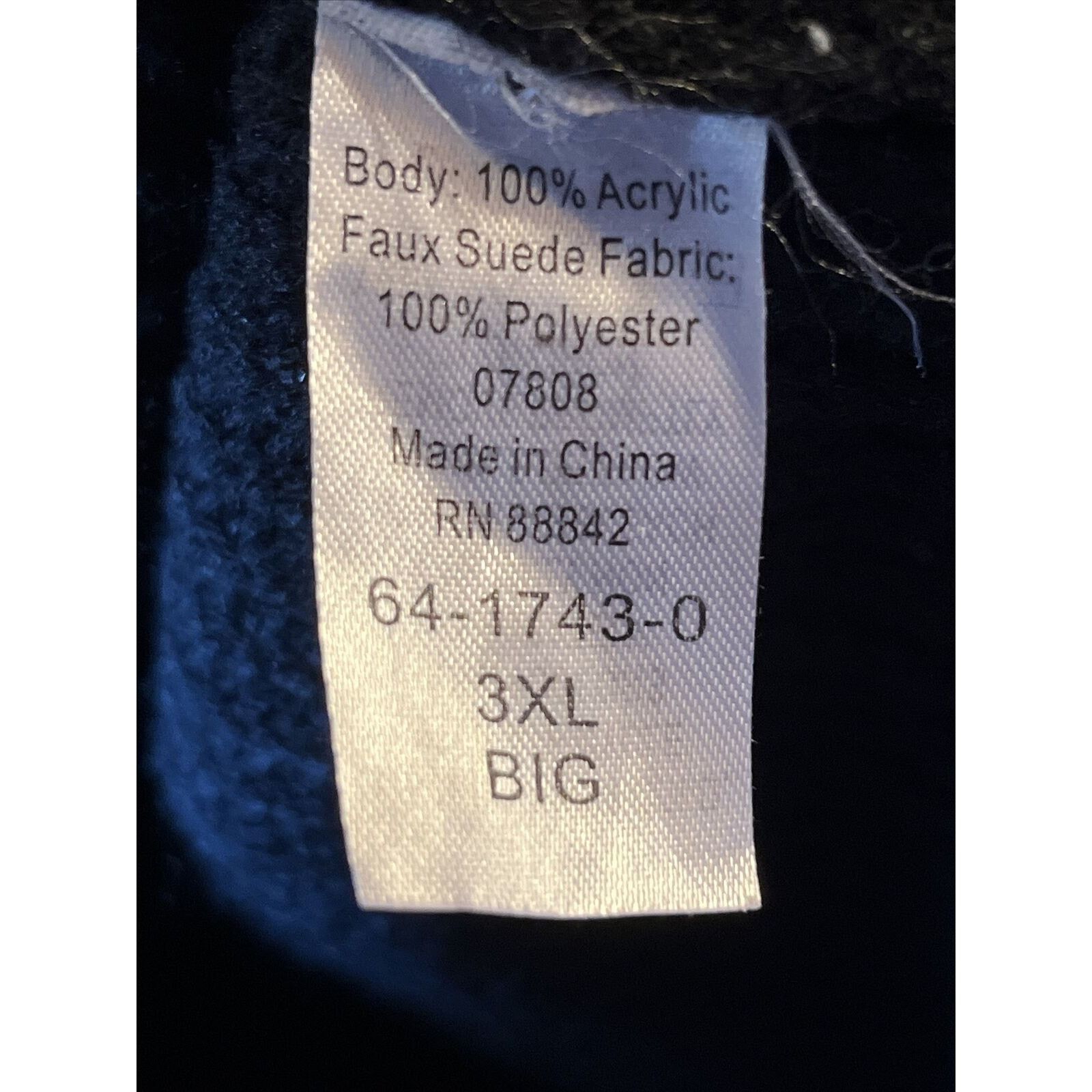 Boulder Creek Boulder Creek Sweater Men's 3XL Black Acrylic Polyester LS Size US XXL / EU 58 / 5 - 10 Thumbnail