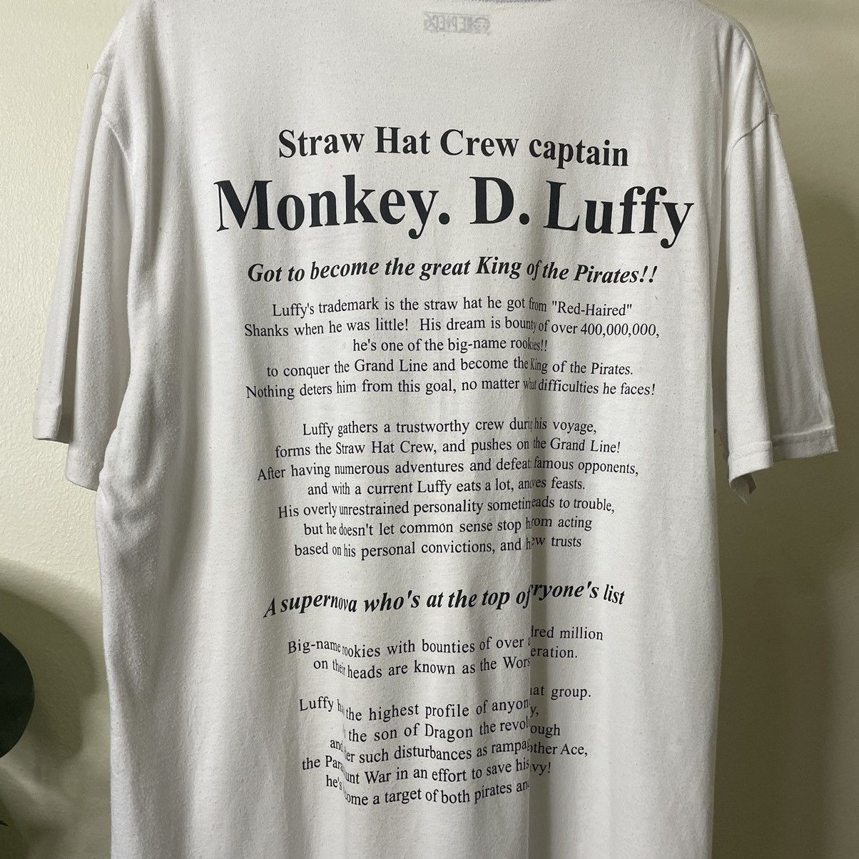 Anime × One Piece × Vintage Y2K Anime One Piece Straw Hat Captain Monkey D Luffy Tee Size US XL / EU 56 / 4 - 2 Thumbnail