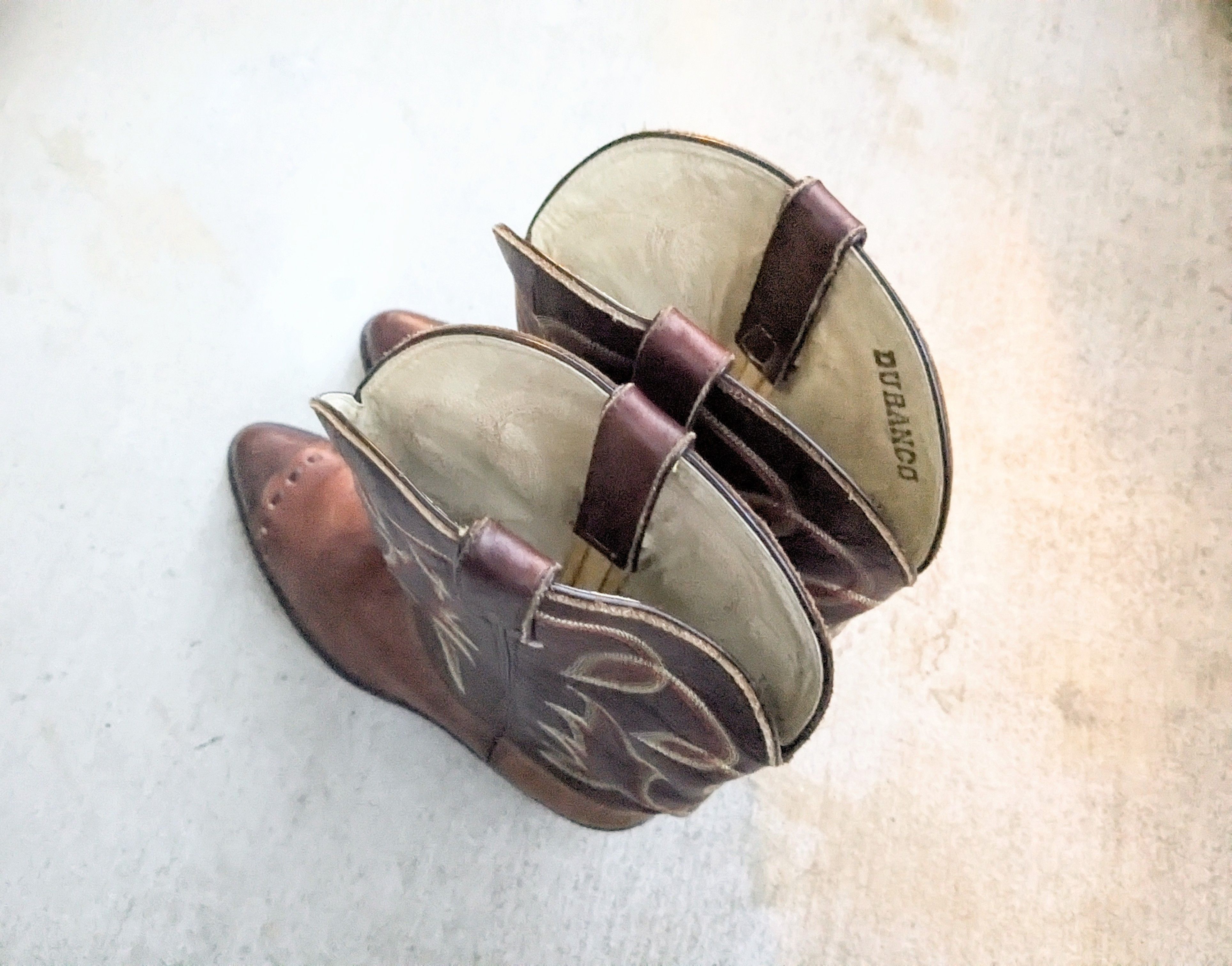 Durango × Vintage Durango Cowboy Boots Brown 10 EE Wide Leather Size US 10 / EU 43 - 10 Thumbnail