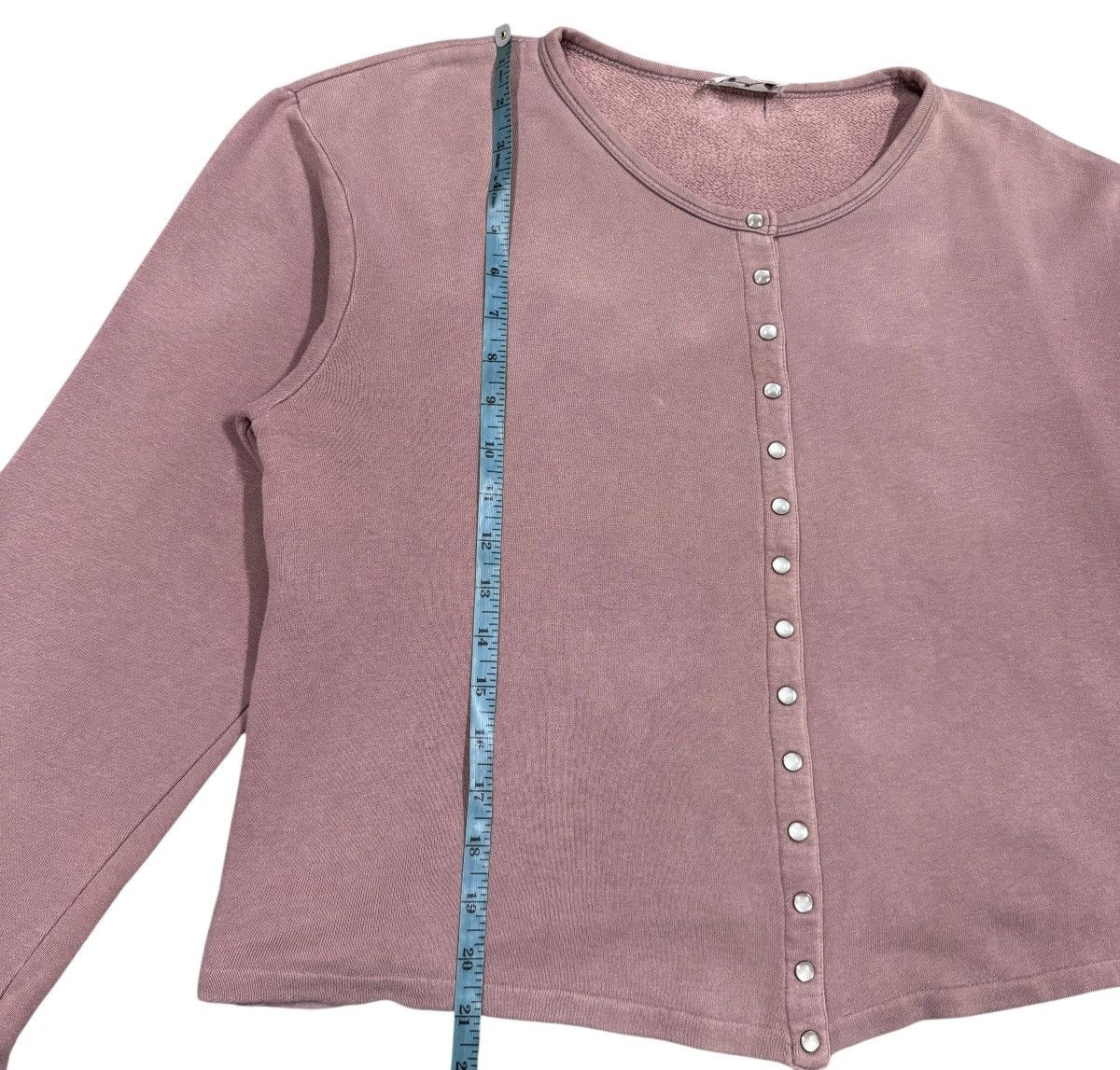 agnes b. Vtg🔥90’s Iconic Cardigan Cotton Pearl Snap Button Size M / US 6-8 / IT 42-44 - 14 Thumbnail