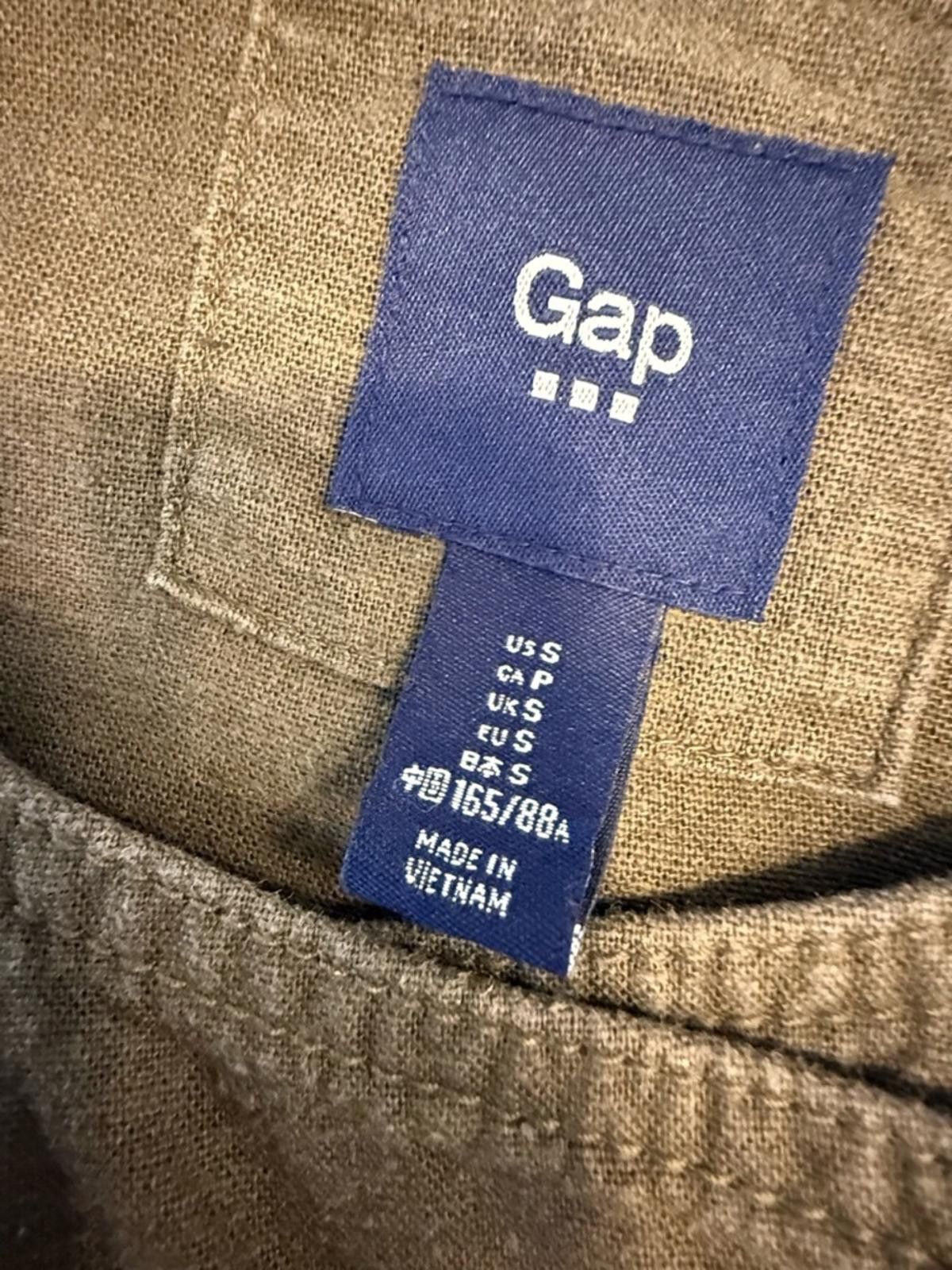 Gap Gap army green linen viscose lightweight moto jacket SZ SM Size S / US 4 / IT 40 - 5 Thumbnail