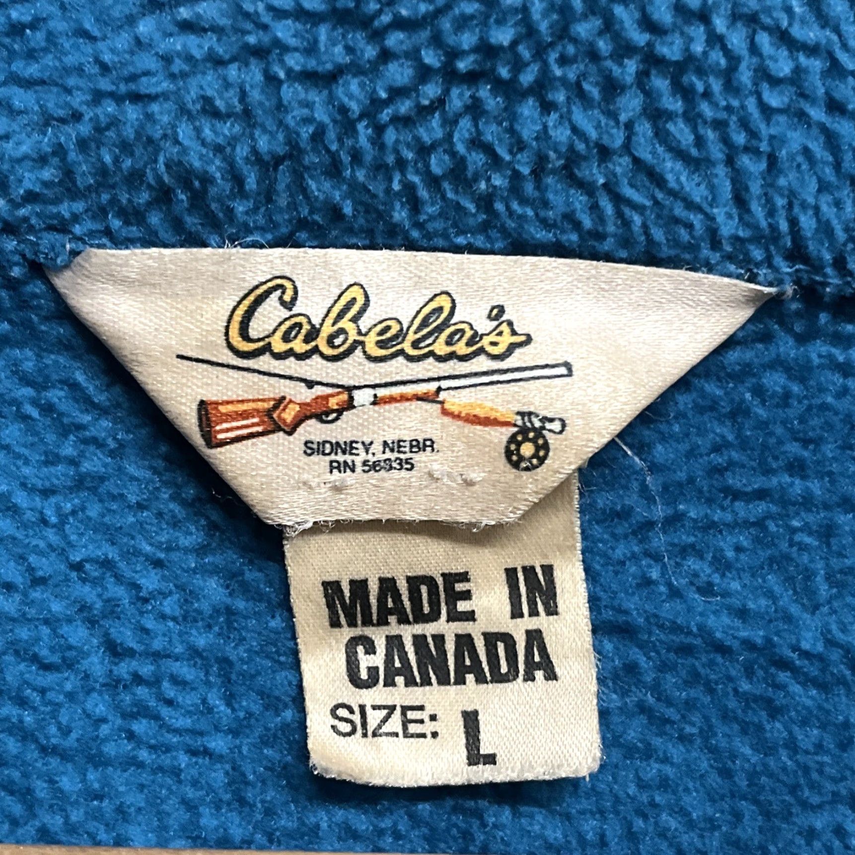 VINTAGE Cabela\'s Polartec Men’s Full Zip Fleece Jacket Blue L Size Big & Tall Canada