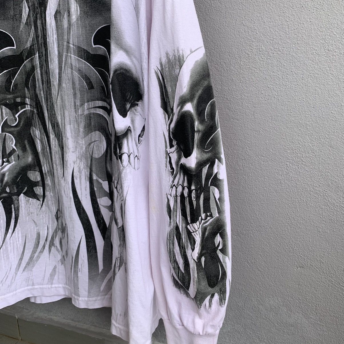 Vintage Vintage Y2K Overprint Ghost Skulls Printed Long Sleeve Tee Size US XXL / EU 58 / 5 - 3 Thumbnail