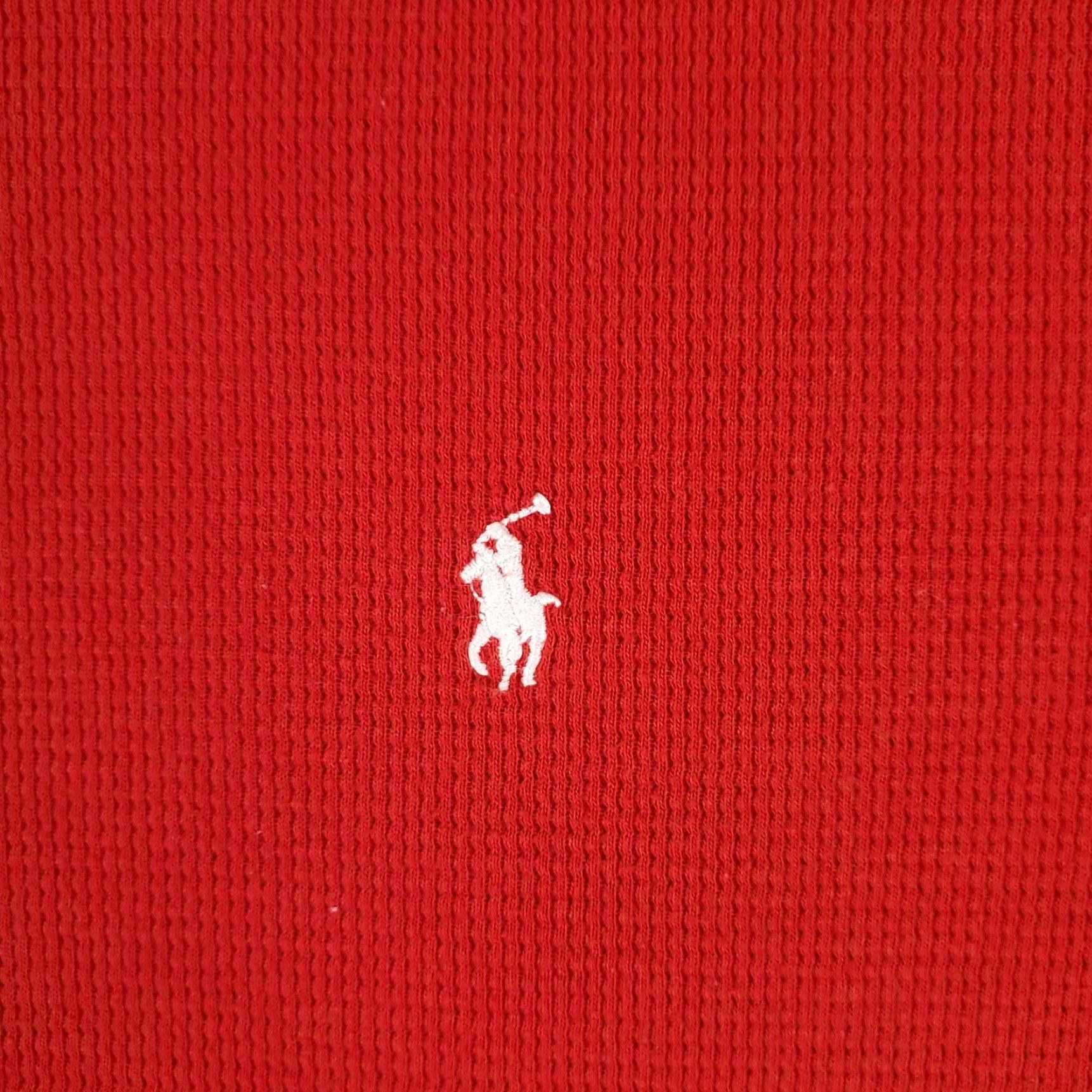 Ralph Lauren Ralph Lauren Men's XL Red Thermal Long Sleeve T-Shirt Crew Neck Waffle Knit Size US XL / EU 56 / 4 - 2 Thumbnail