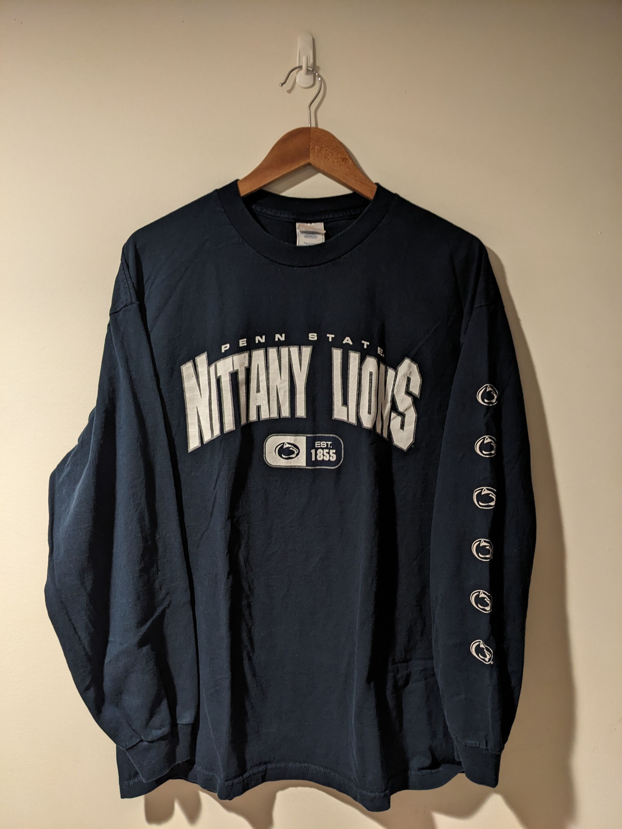 NCAA Vintage Y2K Penn State Nittany Lion College Long Sleeve Size US XL / EU 56 / 4 - 1 Thumbnail