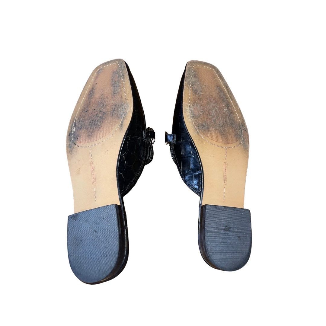 Vince Camuto Rachey Chain Link Mule Slip On Leather Flats Slides Shoes Size US 8.5 / IT 38.5 - 3 Thumbnail