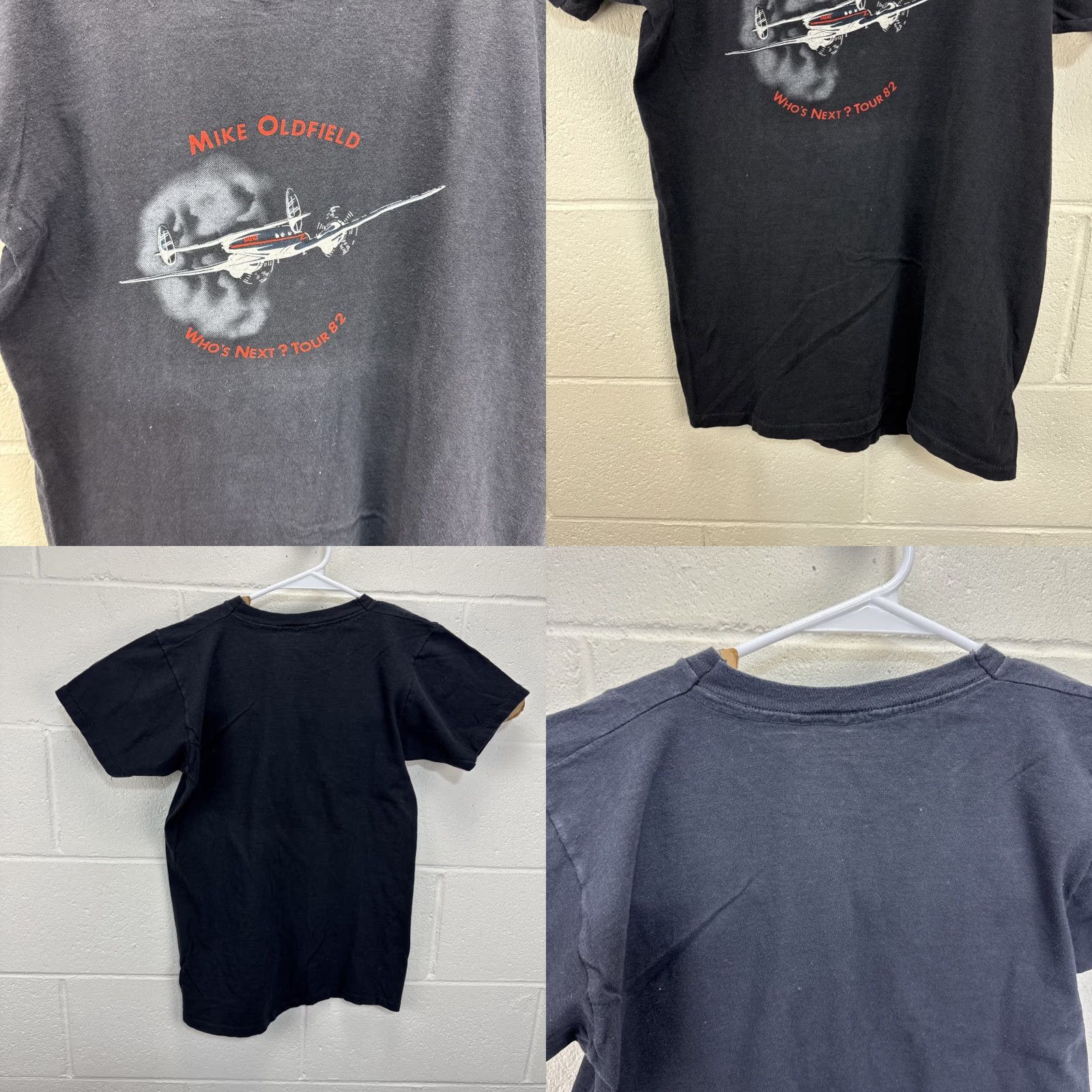 Vintage VINTAGE 1982 Mike Oldfield World Tour T-Shirt Black Size S Unisex Rockabilly Graphic Tee 1980s Small Size US S / EU 44-46 / 1 - 8 Thumbnail