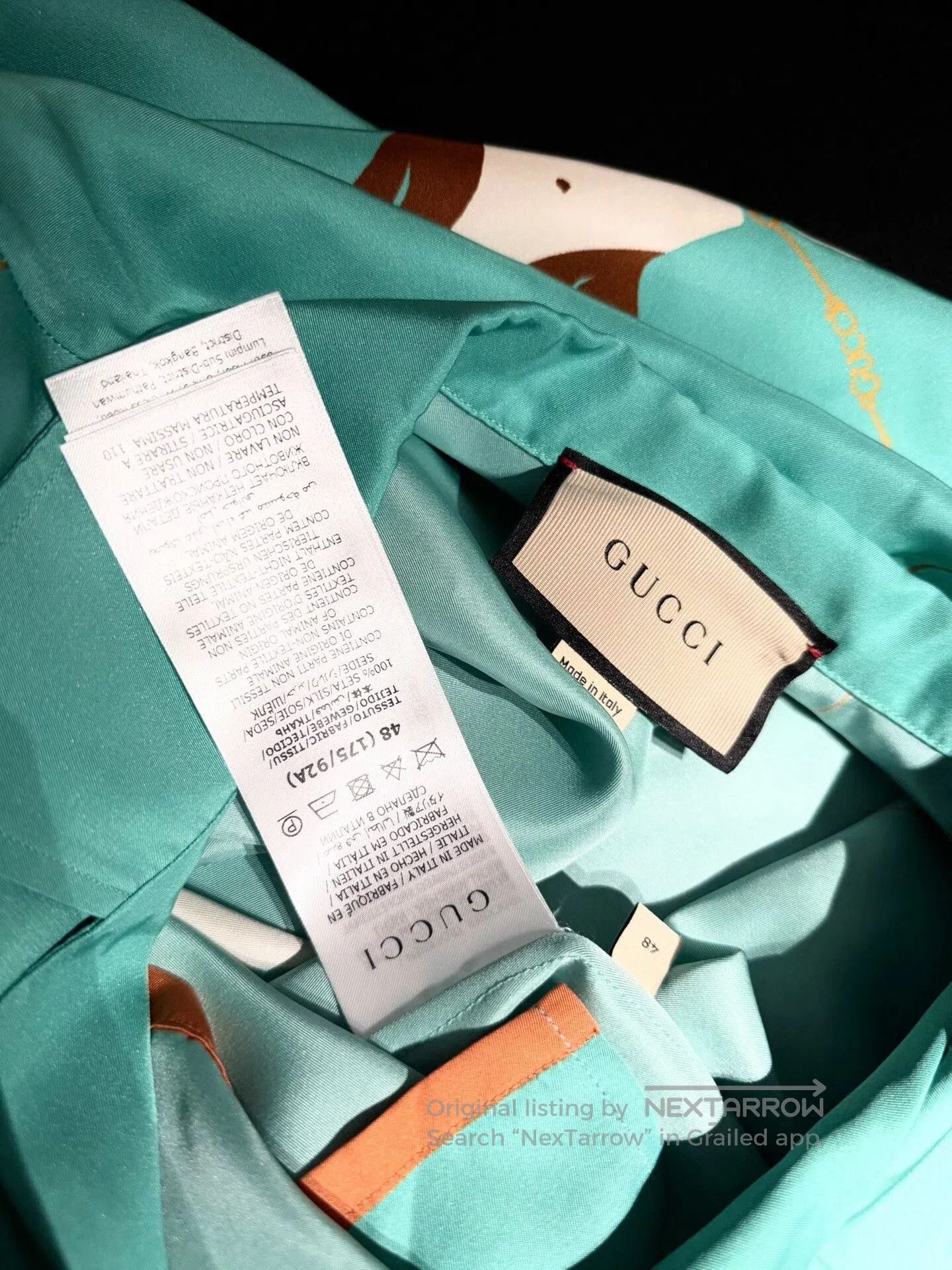 Gucci Gucci 23SS Dog Print Silk Shirt. Size US M / EU 48-50 / 2 - 3 Thumbnail