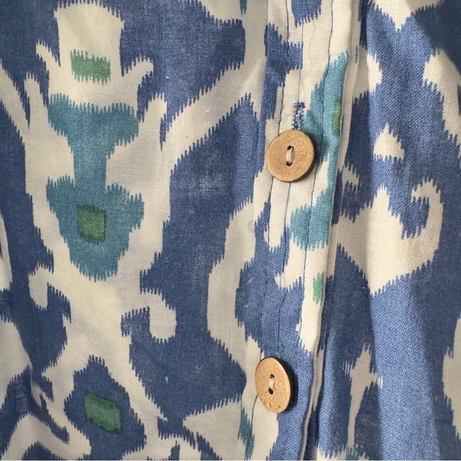 Other Christian Siriano Blue and White Button Down Shirt Abstract Size L / US 10 / IT 46 - 8 Thumbnail