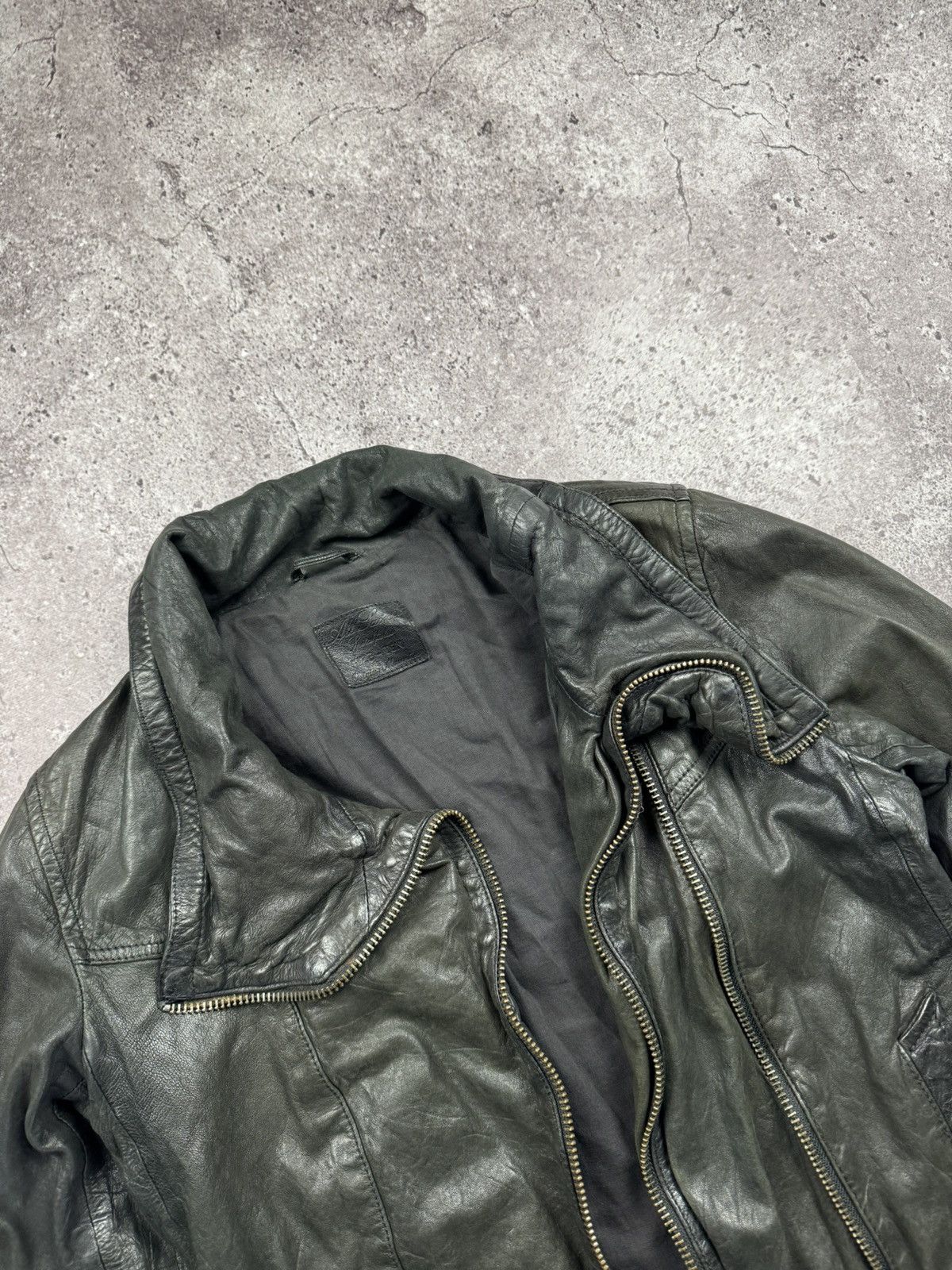 Allsaints AVANT GARDE RICK OWENS STYLE ALLSAINTS OPIUM LEATHER JACKET Size M / US 6-8 / IT 42-44 - 3 Thumbnail
