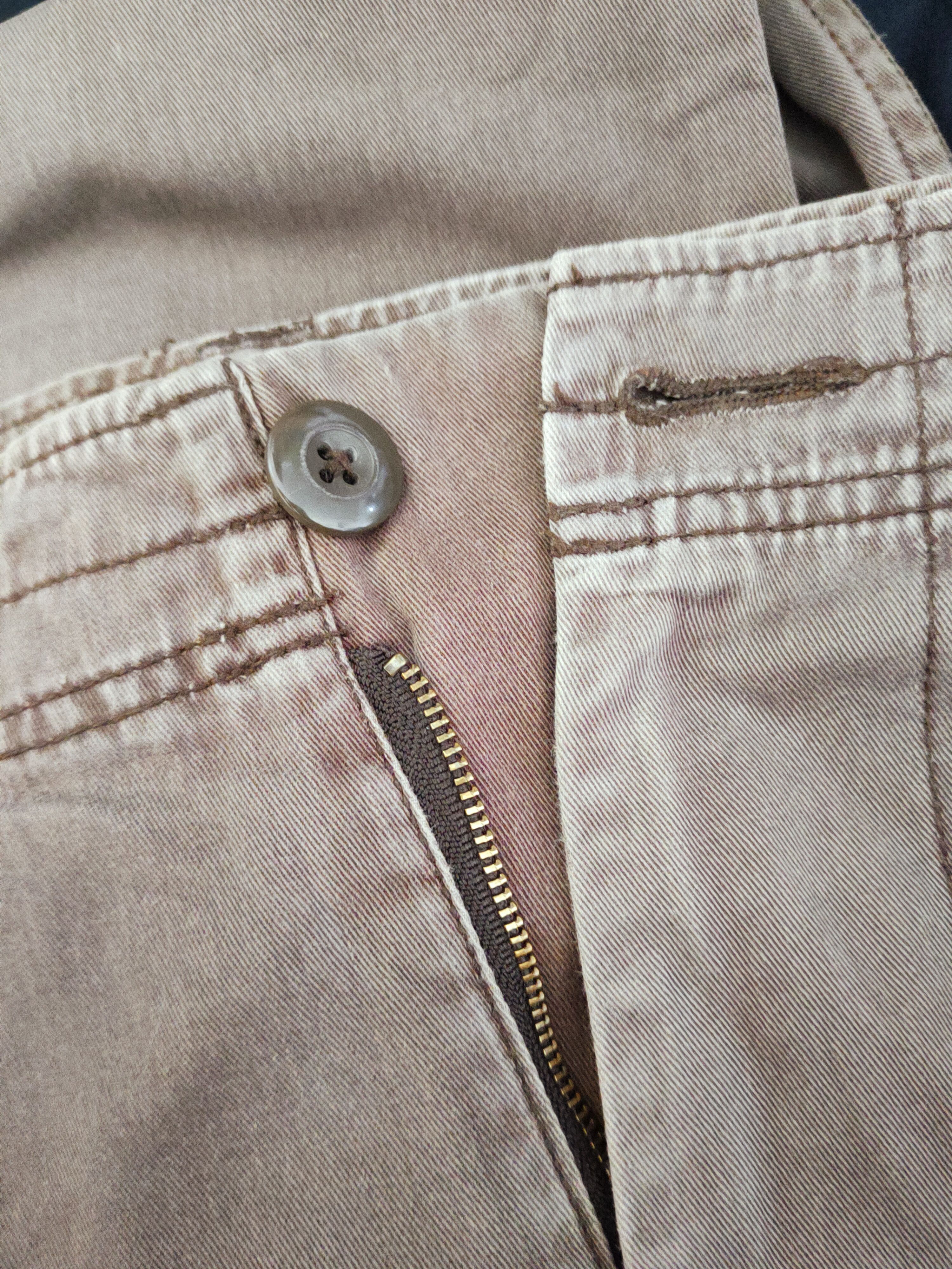 Japanese Brand Plusmore Dark Brown Faded Multipocket Cargo Pants #w444 Size US 33 - 16 Thumbnail
