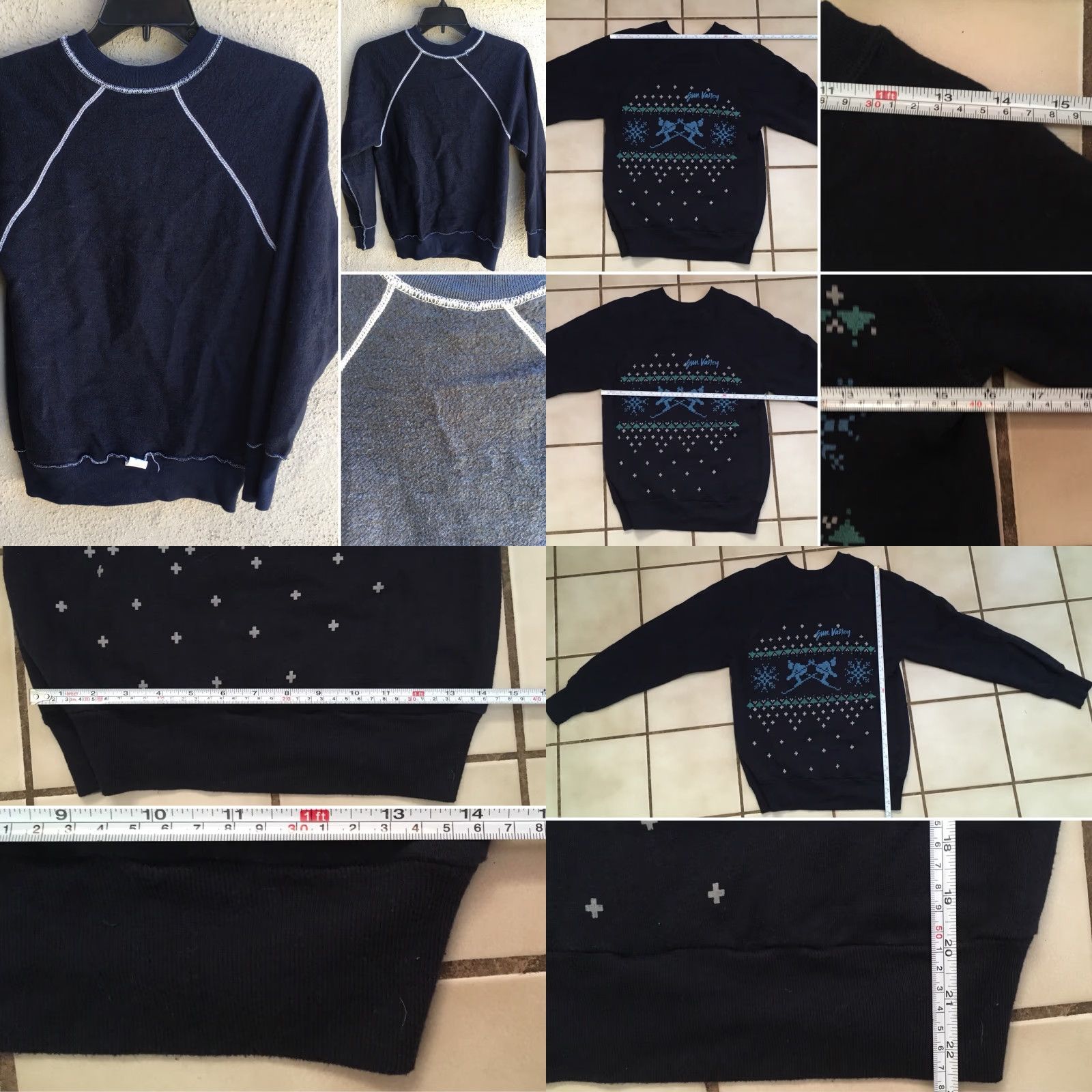 Vintage VINTAGE Unbranded Raglan Sweatshirt Sun Valley Graphic Sweatshirt Size S Men Blue Skiing Winter Snow Graphics Crew Neck Long Sleeve Size US S / EU 44-46 / 1 - 8 Thumbnail