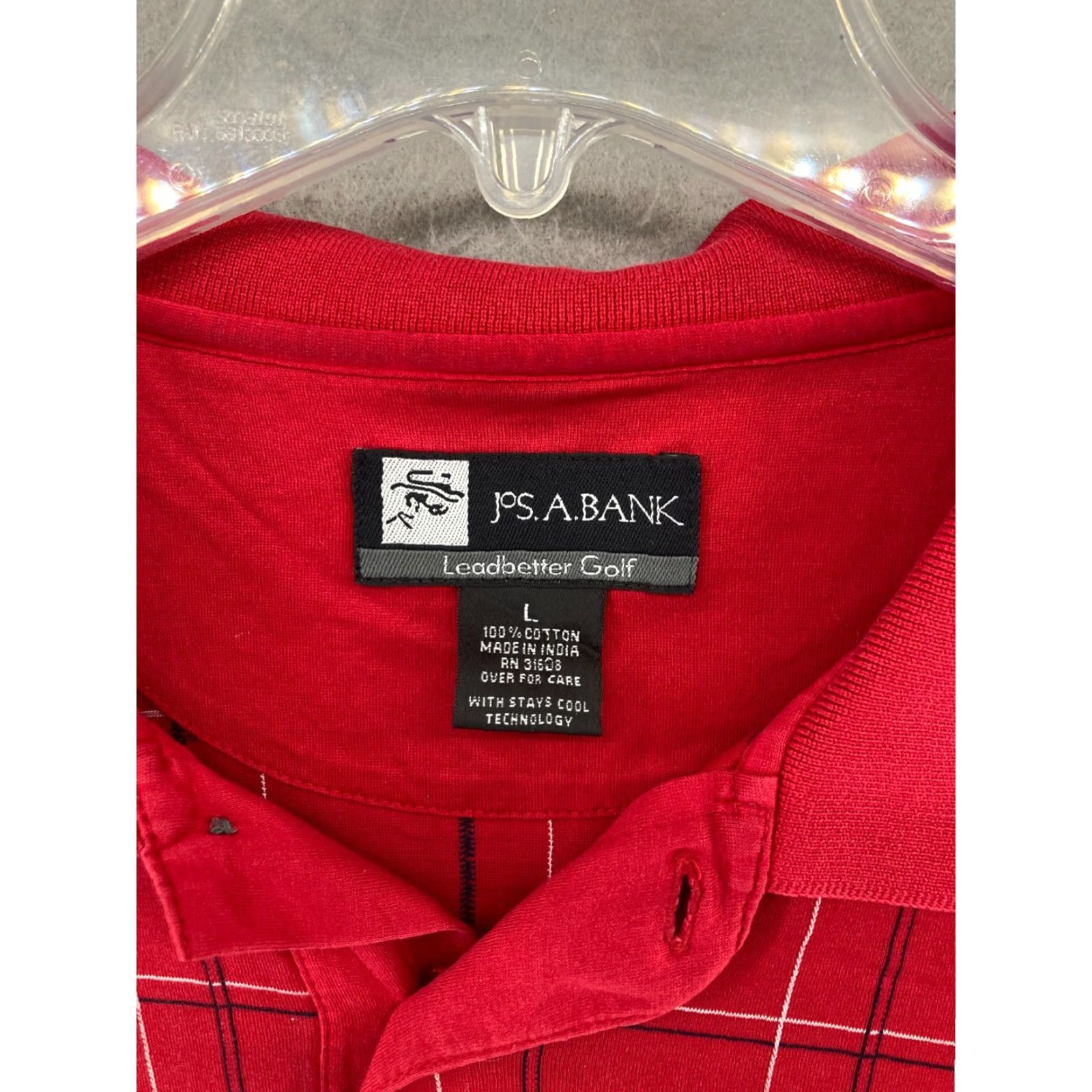 Jos. A. Bank Jos A Bank Mens Polo Shirt Large Red Leadbetter Golf Size US L / EU 52-54 / 3 - 4 Thumbnail