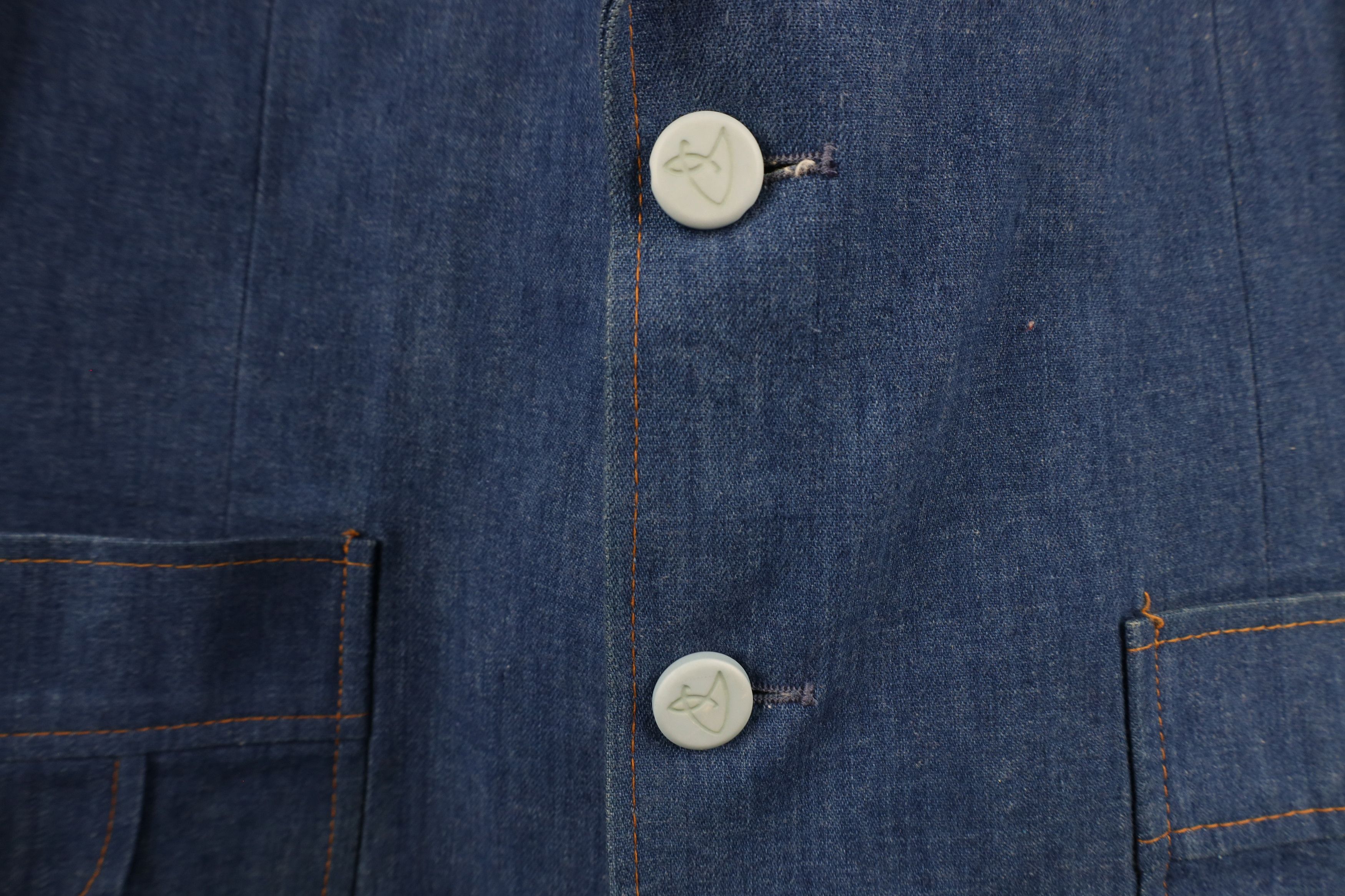 Vintage Vintage 70s Streetwear Denim Jean Blazer Suit Jacket USA Size US XL / EU 56 / 4 - 4 Thumbnail