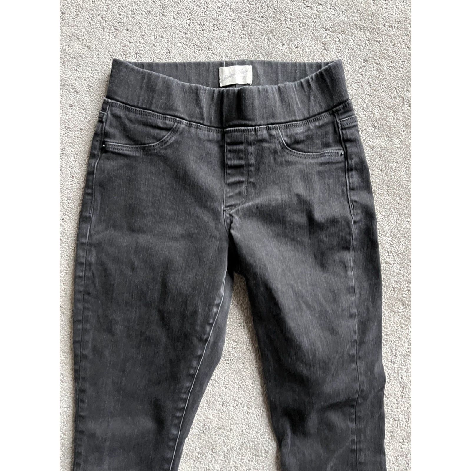 Vintage Universal Thread Jeans Women Size 2/26 Black High Rise Jegging Pull On Dark Wash Size 26" / US 2 / IT 38 - 2 Thumbnail