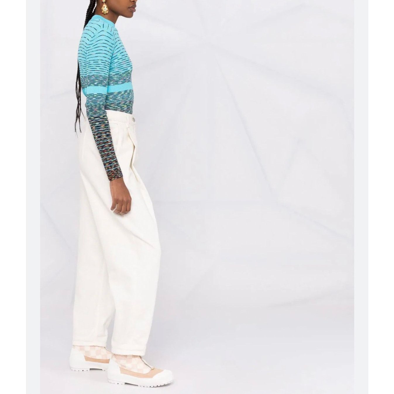 Missoni M Missoni Collection patterned intarsia-knit Sky sweater Size XS / US 0-2 / IT 36-38 - 4 Thumbnail