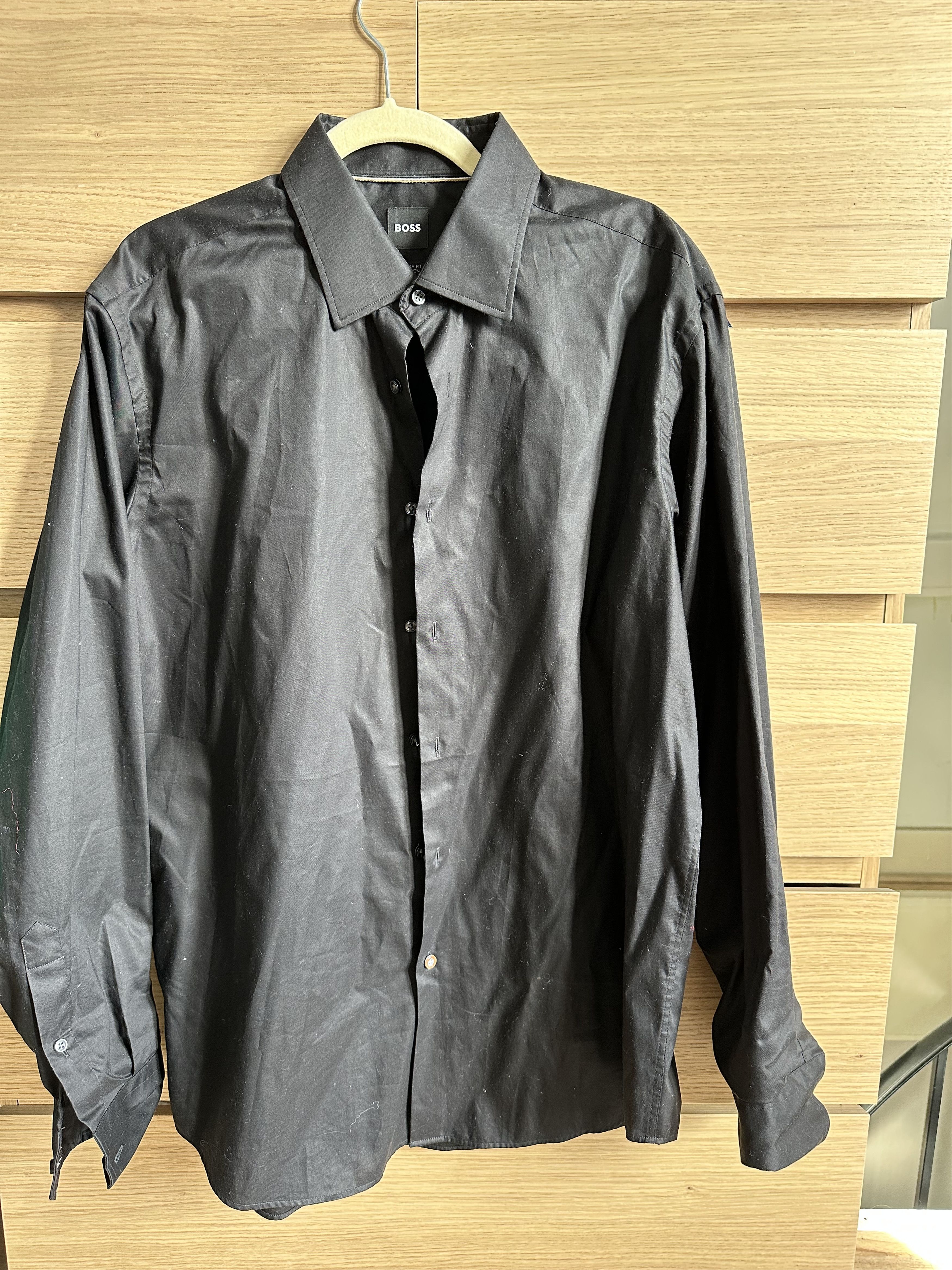 Hugo Boss Boss Regular fit black shirt Size US XL / EU 56 / 4 - 5 Thumbnail