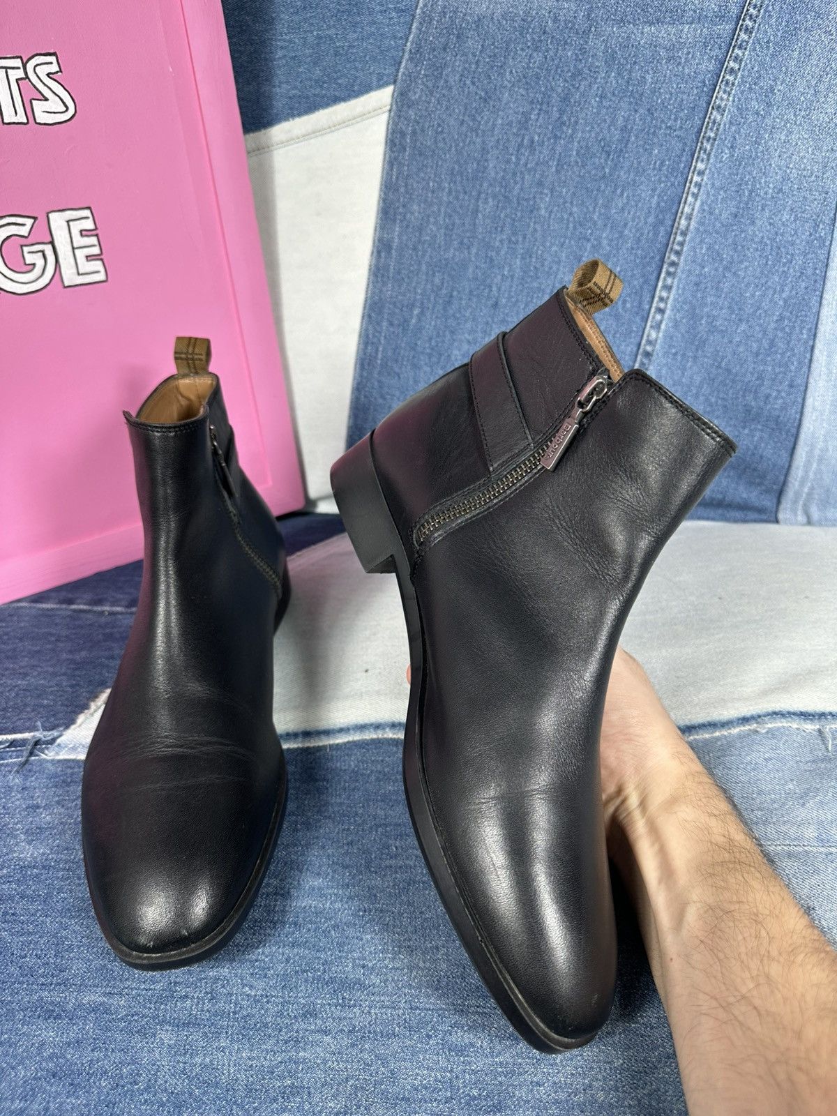 Barbour Barbour Chelsea Ankle Boots Black Leather Woman's Size US 11 / IT 41 - 11 Thumbnail