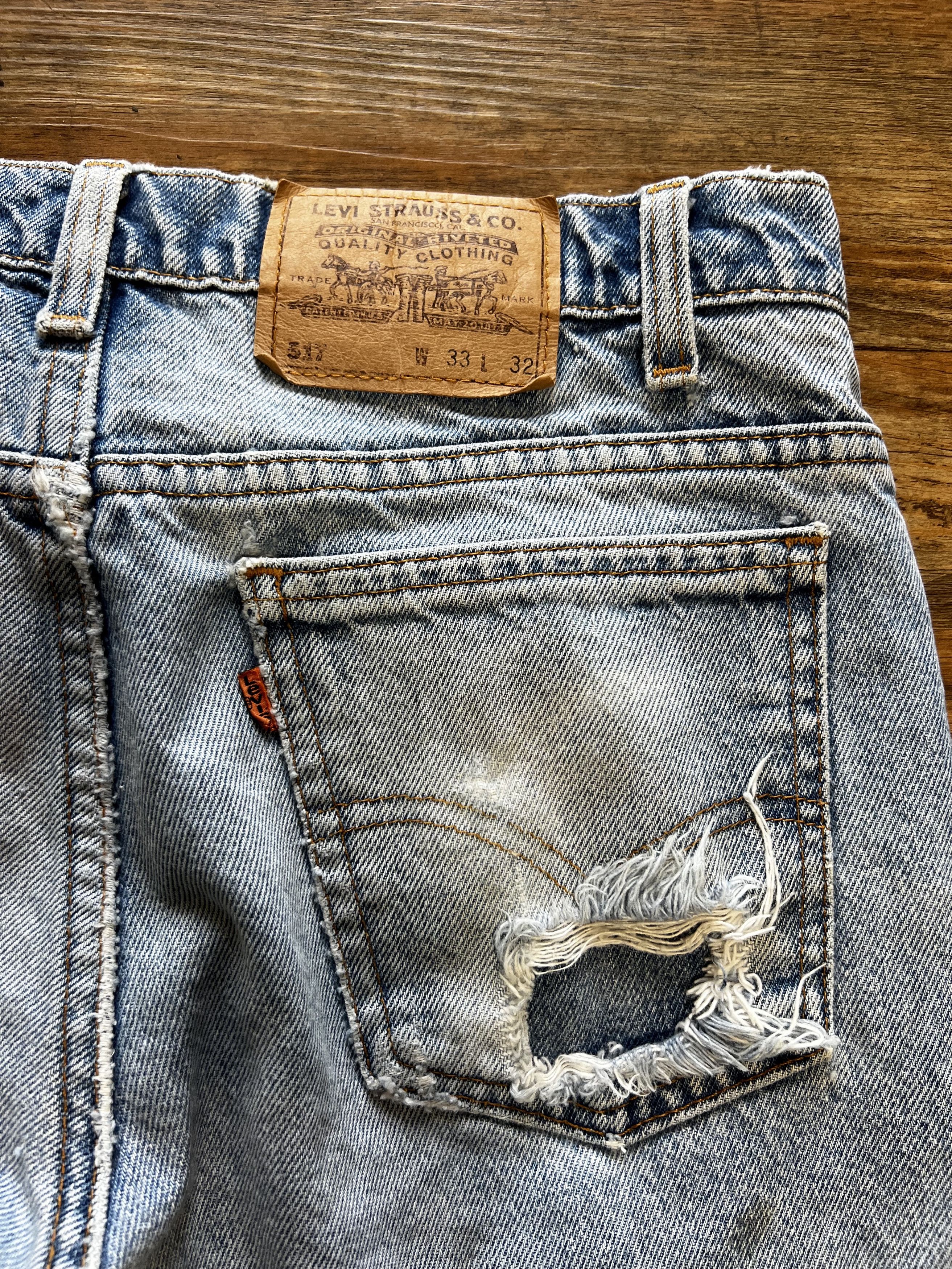 Levi's Vintage Clothing Vintage 1980's 517 Levi's Orange Tab Bootcut Cut Off Jeans Size US 31 - 8 Thumbnail