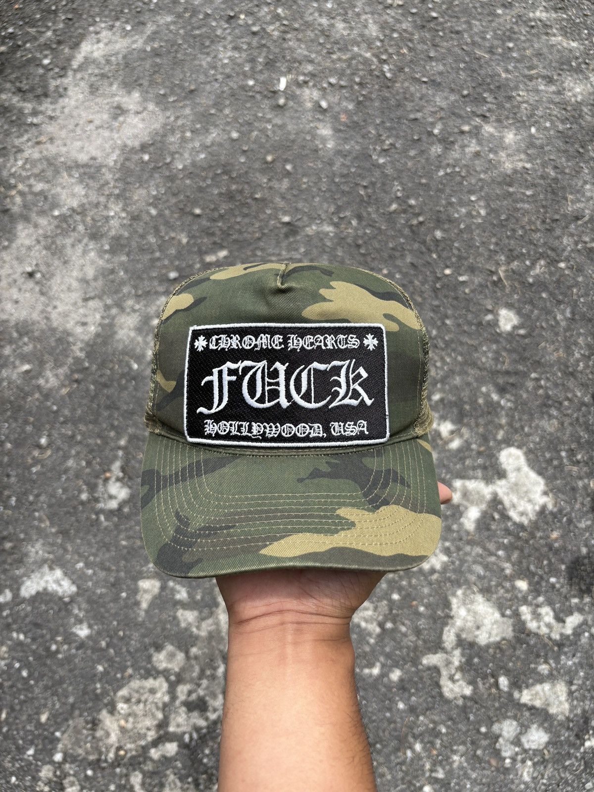 Chrome Hearts Chrome Hearts “Fuck” Camo Trucker by Otto Size ONE SIZE - 1 Thumbnail