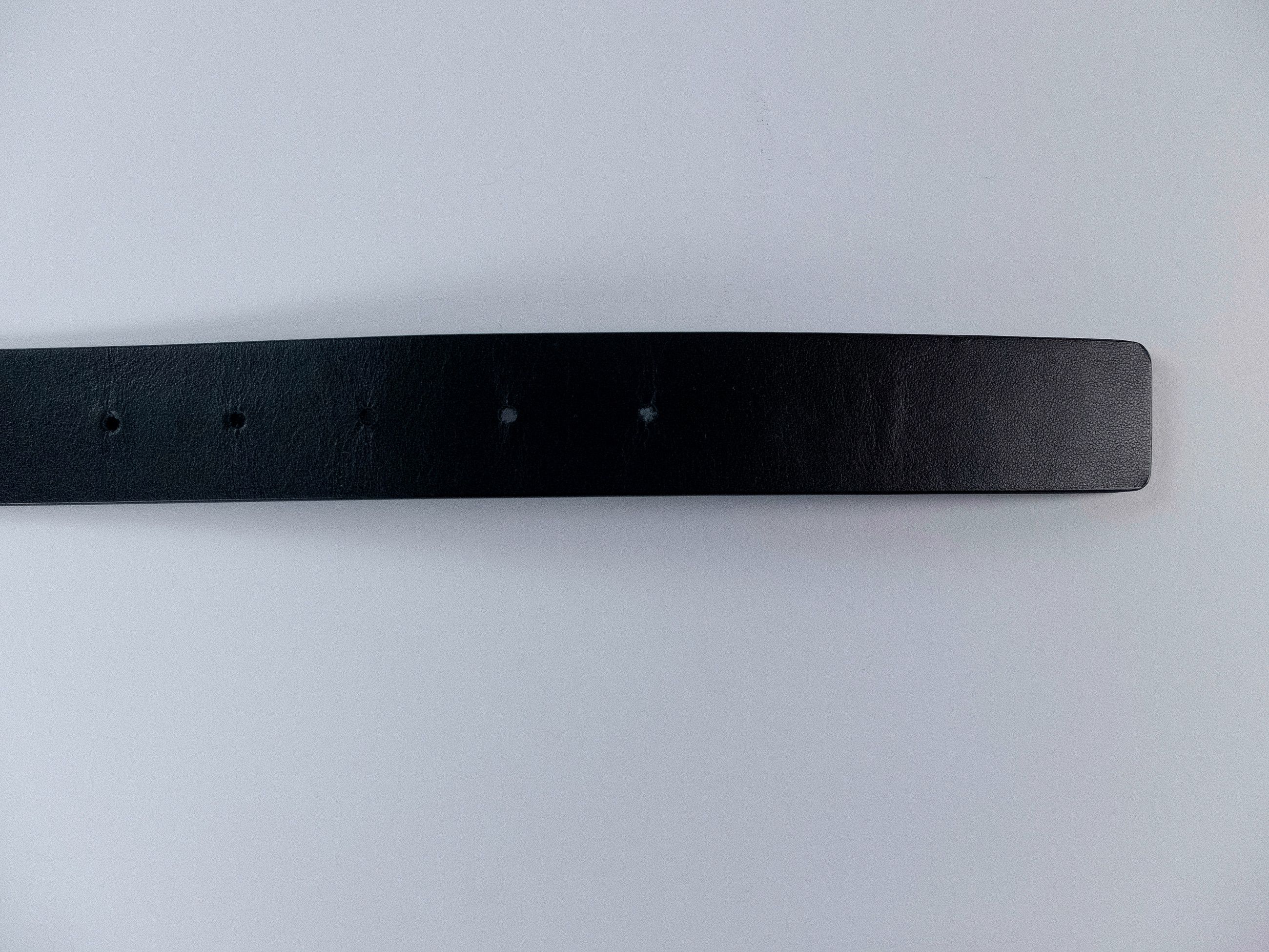 Bottega Veneta BOTTEGA VENETA black triangle buckle leather belt 36 95 Size 36 - 5 Thumbnail