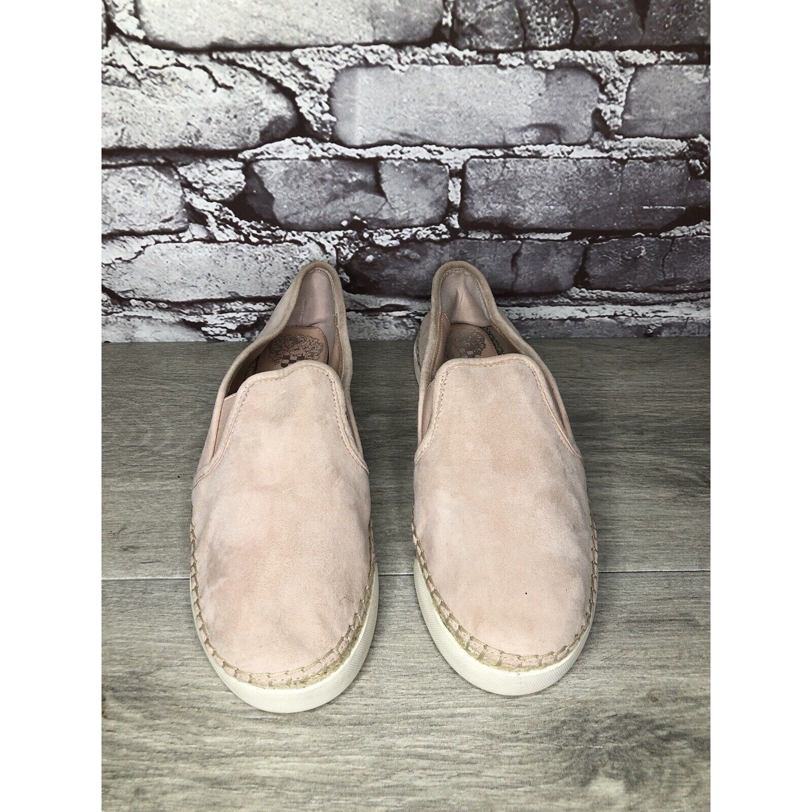 Vince Camuto VINCE CAMUTO Tambie Blush Pink Suede Leather Espadrille Loaf Size US 8 / IT 38 - 23 Thumbnail
