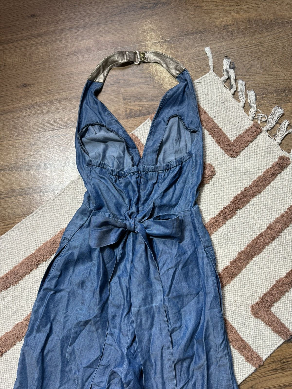 Bebe VINTAGE BEBE 2000s DENIM STRAIGHT PANTS OVERALL SUIT Size S / US 4 / IT 40 - 6 Thumbnail