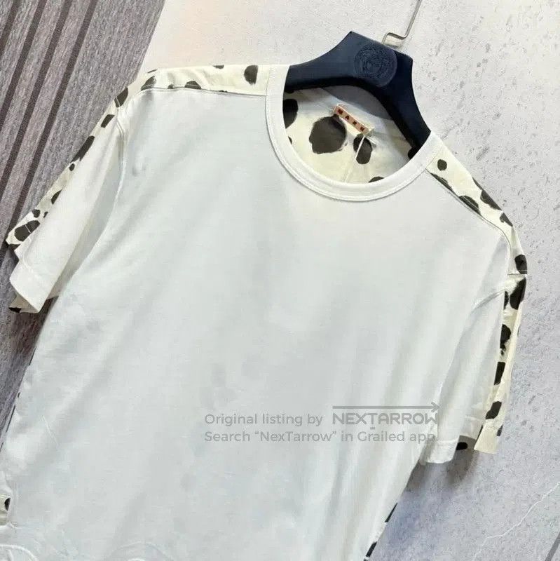 Marni Marni White Cotton Men’s T-Shirt with Print . Size US L / EU 52-54 / 3 - 7 Thumbnail