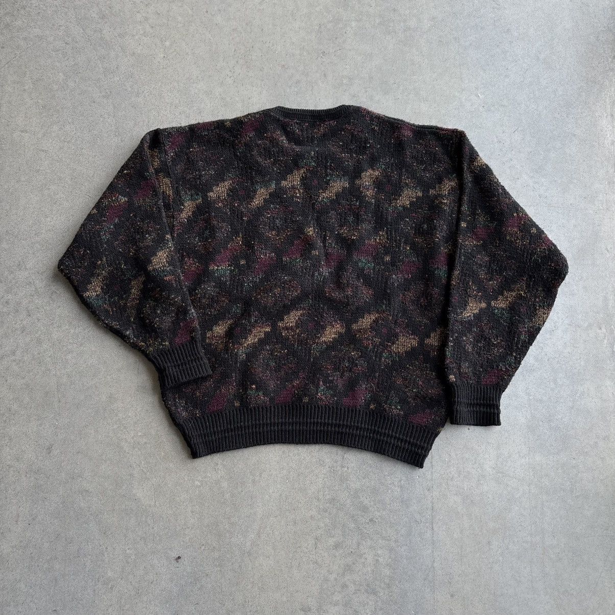 Jantzen Crazy Vintage 80's Jantzen Knit Sweater Maroon & Green L. Size US L / EU 52-54 / 3 - 6 Thumbnail
