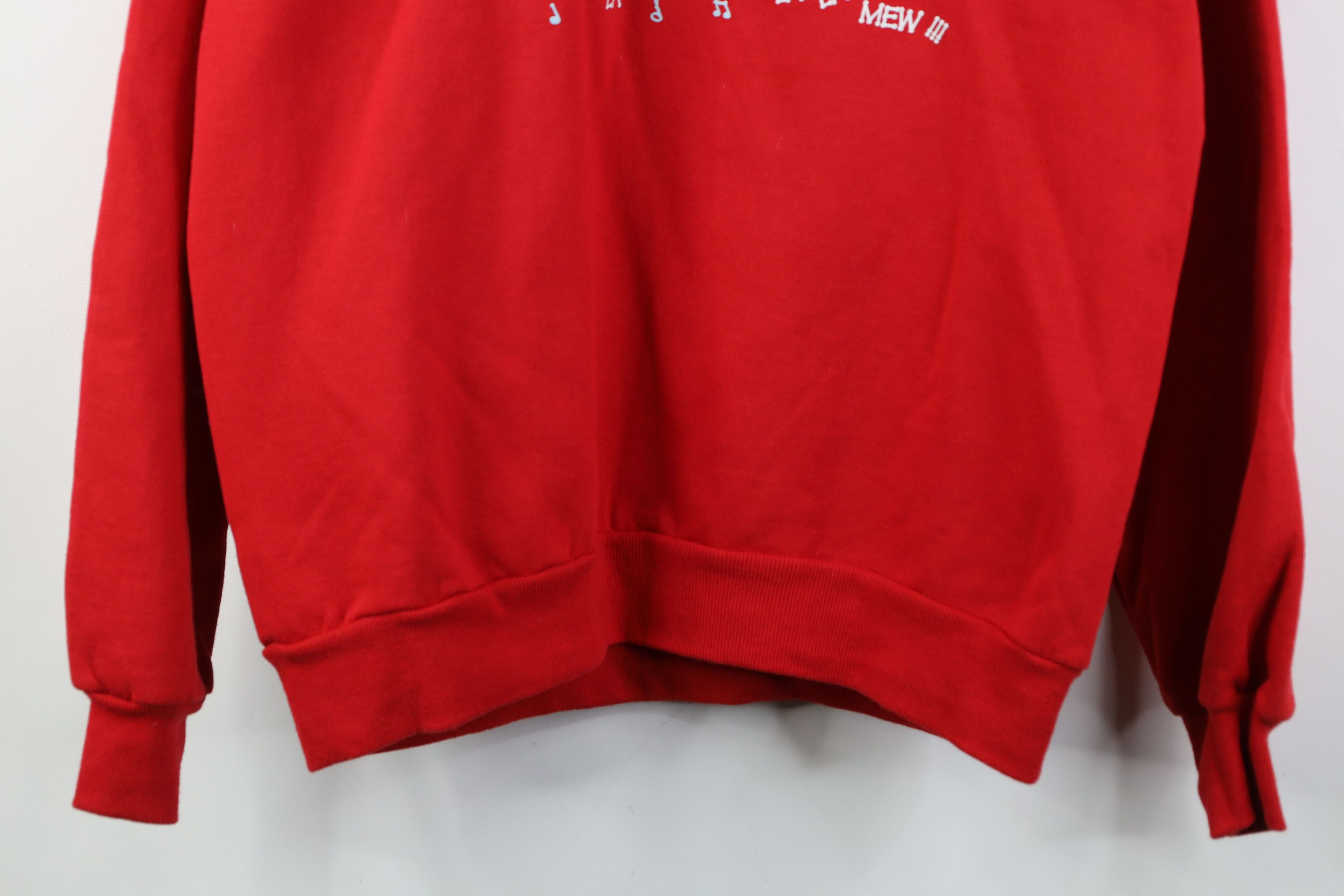Vintage Vintage 90s Christmas Deck The Halls with Cat Sweatshirt Size M / US 6-8 / IT 42-44 - 3 Thumbnail