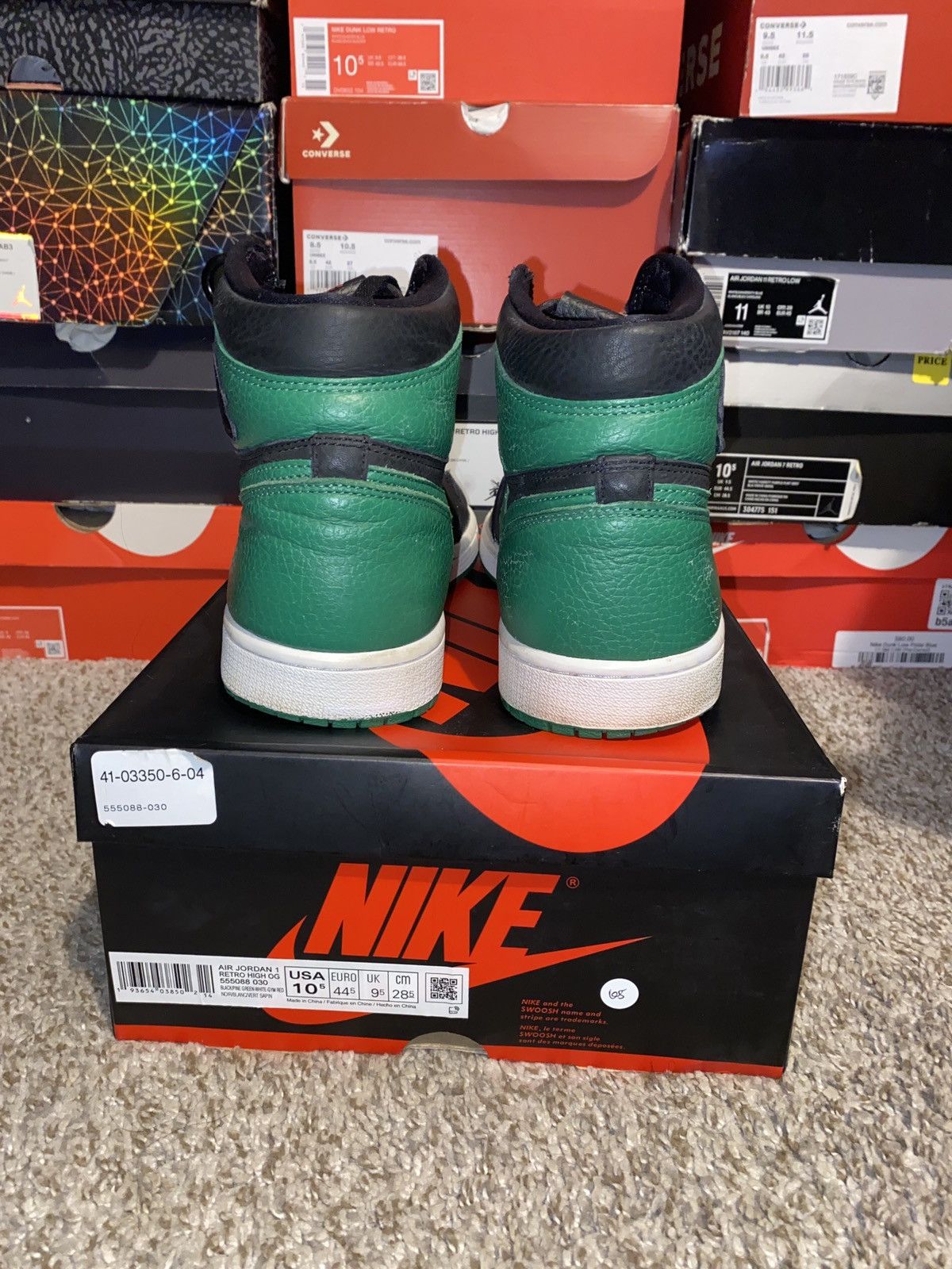 Jordan Brand × Nike Air Jordan 1 Retro High OG ‘Pine Green 2.0’ Size US 10.5 / EU 43-44 - 4 Thumbnail