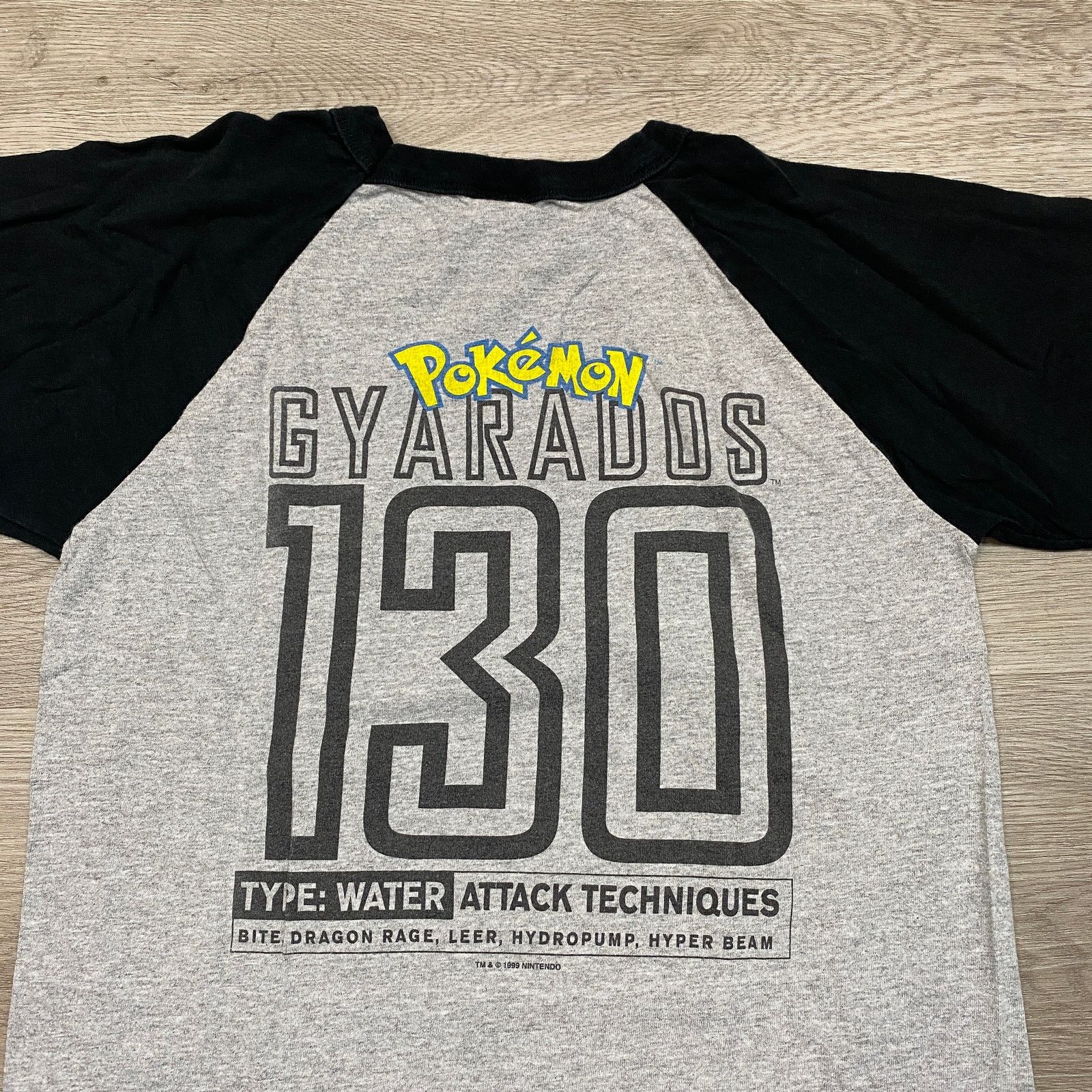 Pokemon × Vintage VTG 1999 Pokemon Gyarados 130 Raglan Baseball Shirt Medium Size US XXS / EU 40 - 5 Thumbnail