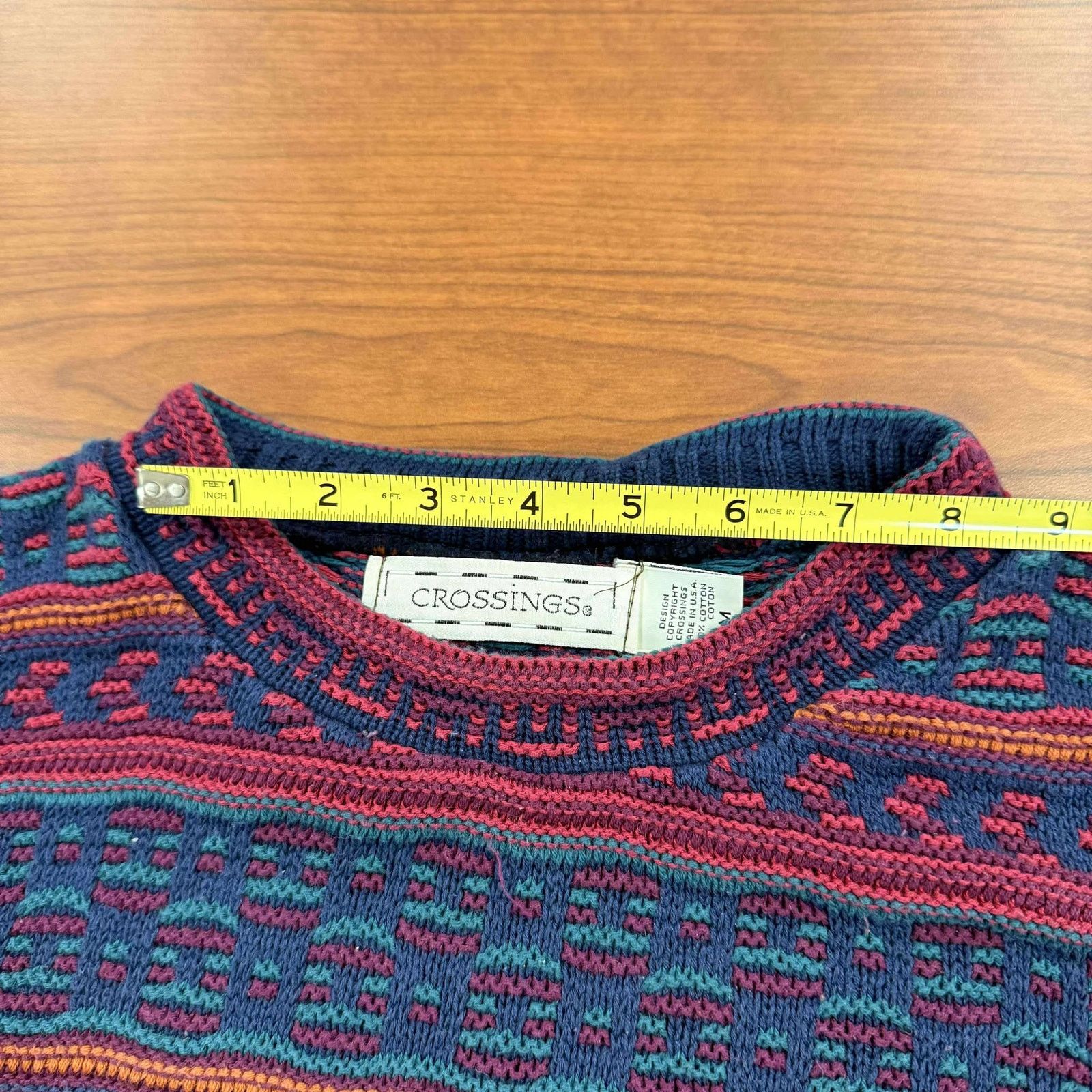 Other Crossings Sweater Retro Textured 3D Knitted Pullover Sweater Size US M / EU 48-50 / 2 - 5 Thumbnail