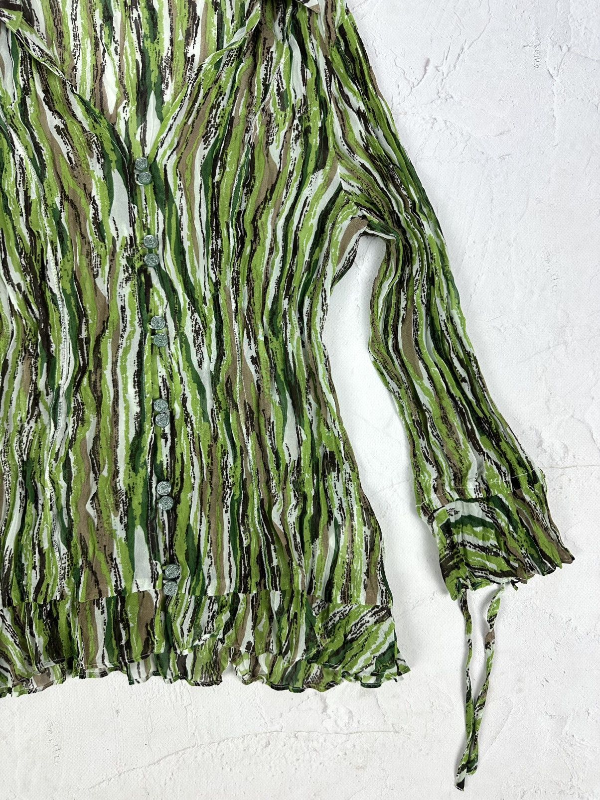 Beauty Beast × If Six Was Nine × Vintage Vintage Camo Bondage Blouse Size L / US 10 / IT 46 - 2 Thumbnail
